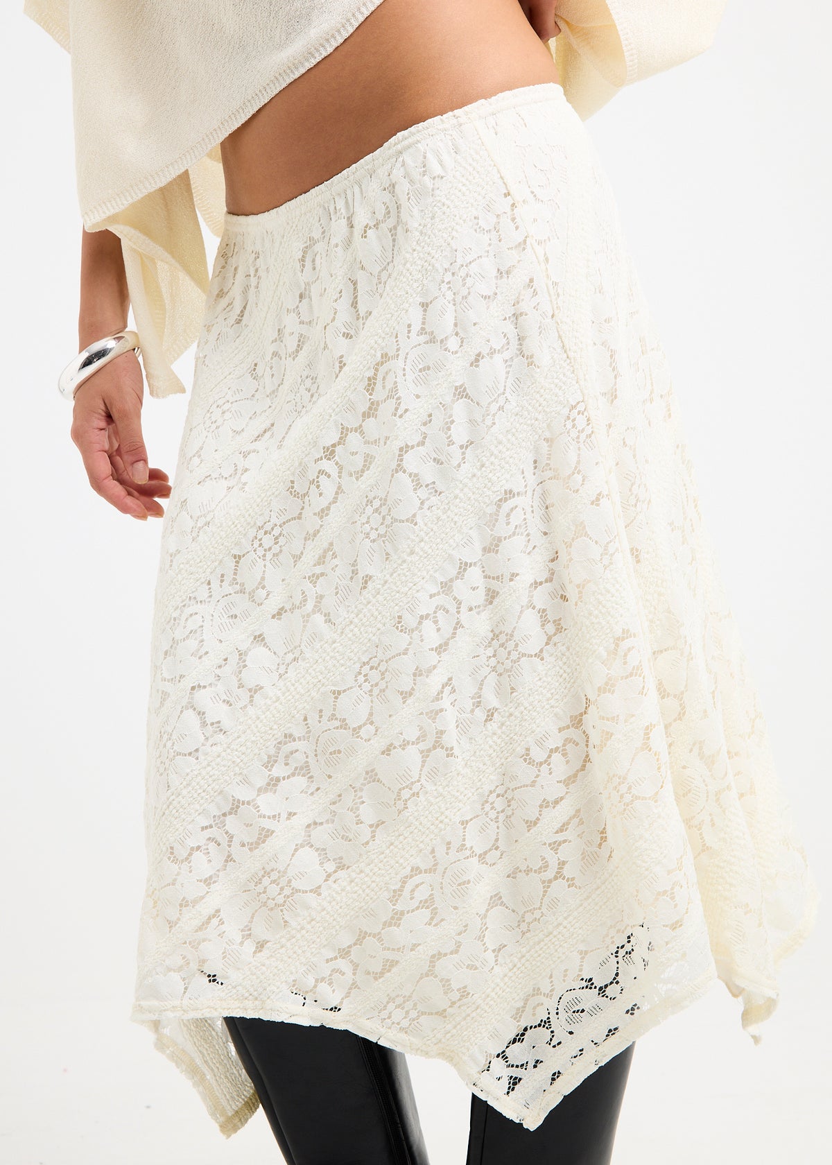 Amara Handkerchief Midi Skirt BUTTER