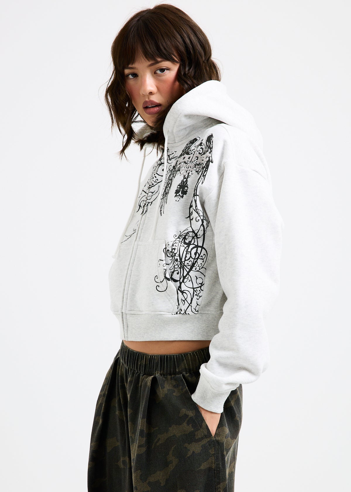 Missy Furry Hoodie GREY