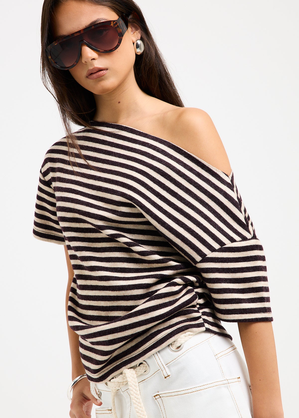 Wildlands Top BEIGE CHOCOLATE STRIPE