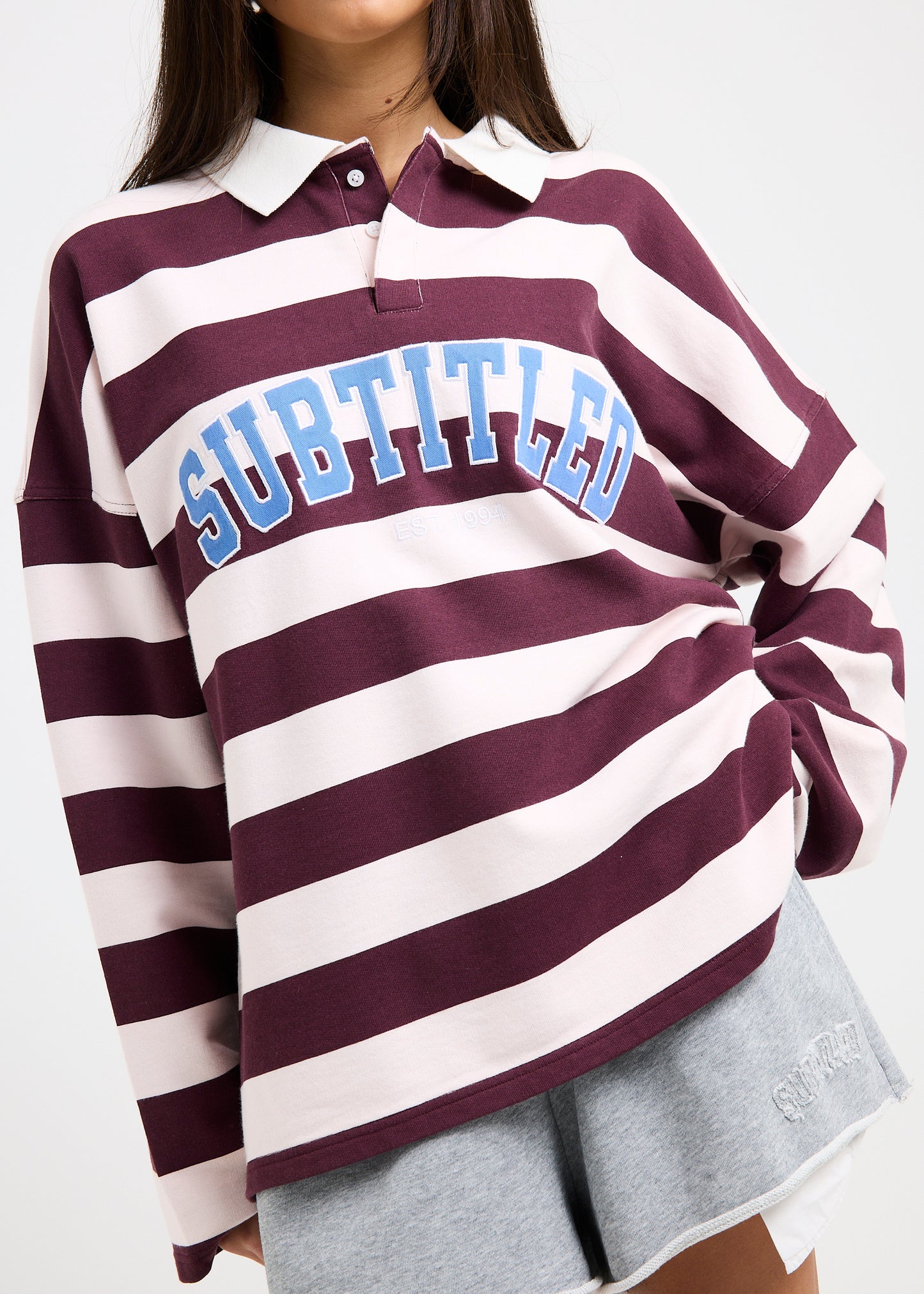Portland Striped Polo Sweat Shirt