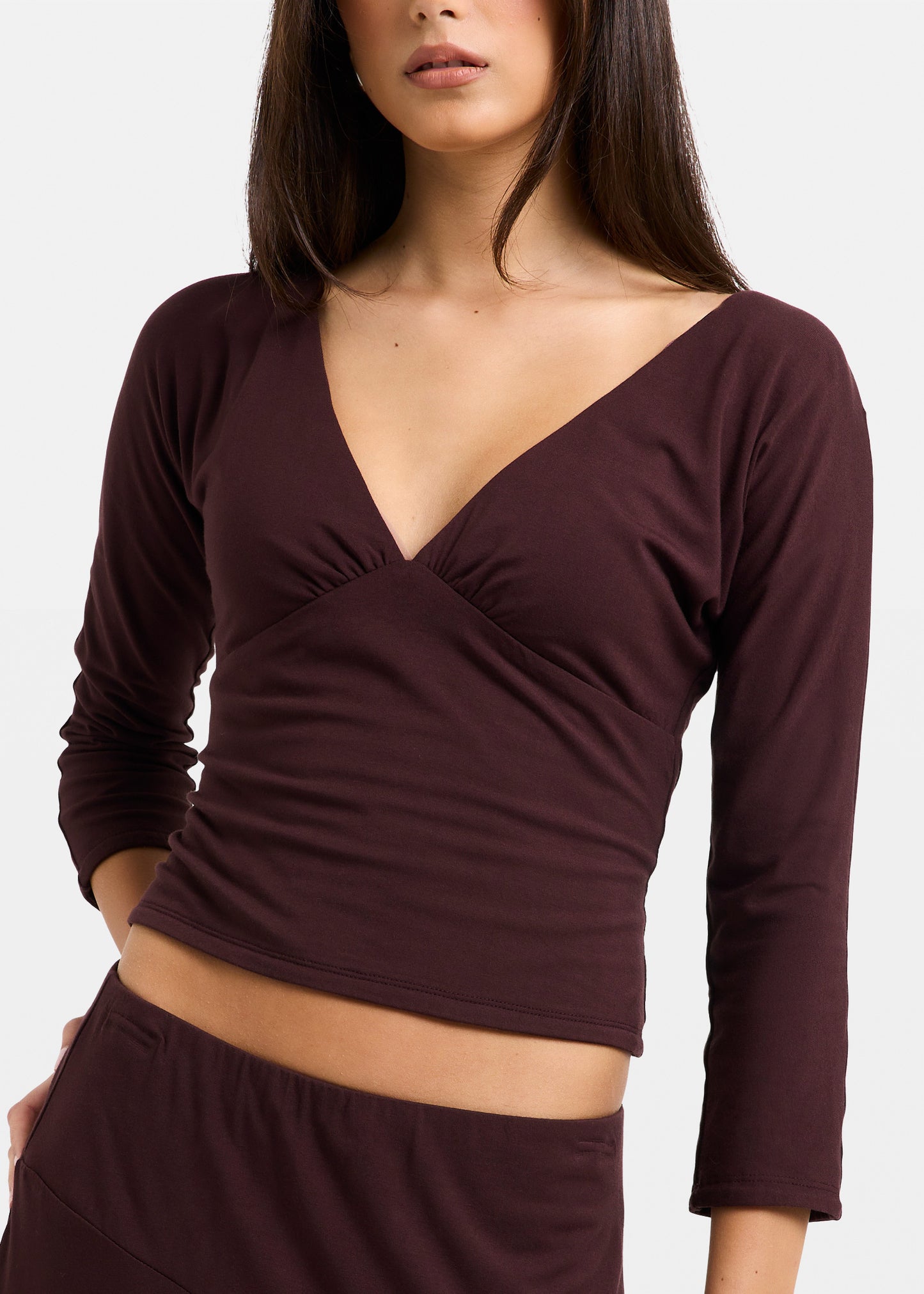 Vivian Deep V  Quarter Top