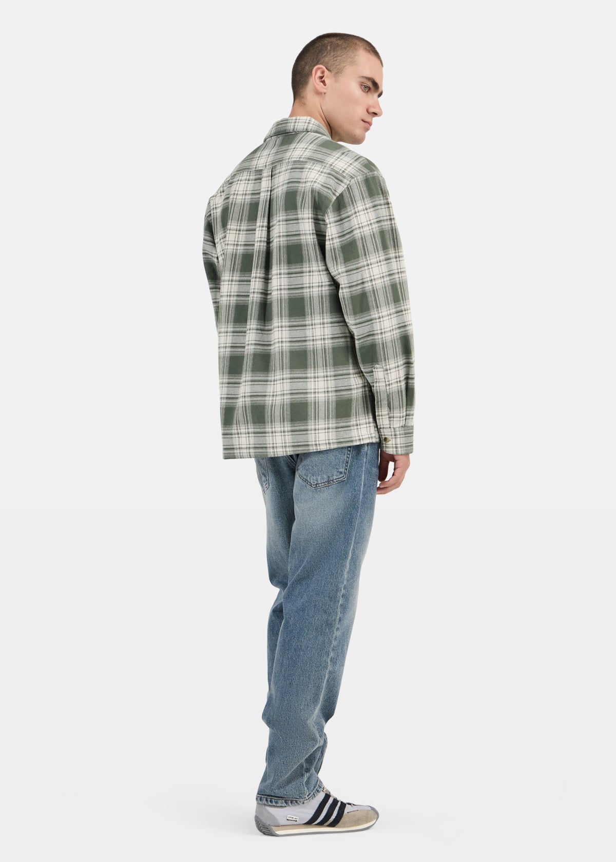 Campus Check Long Sleeve Shirt OLIVE