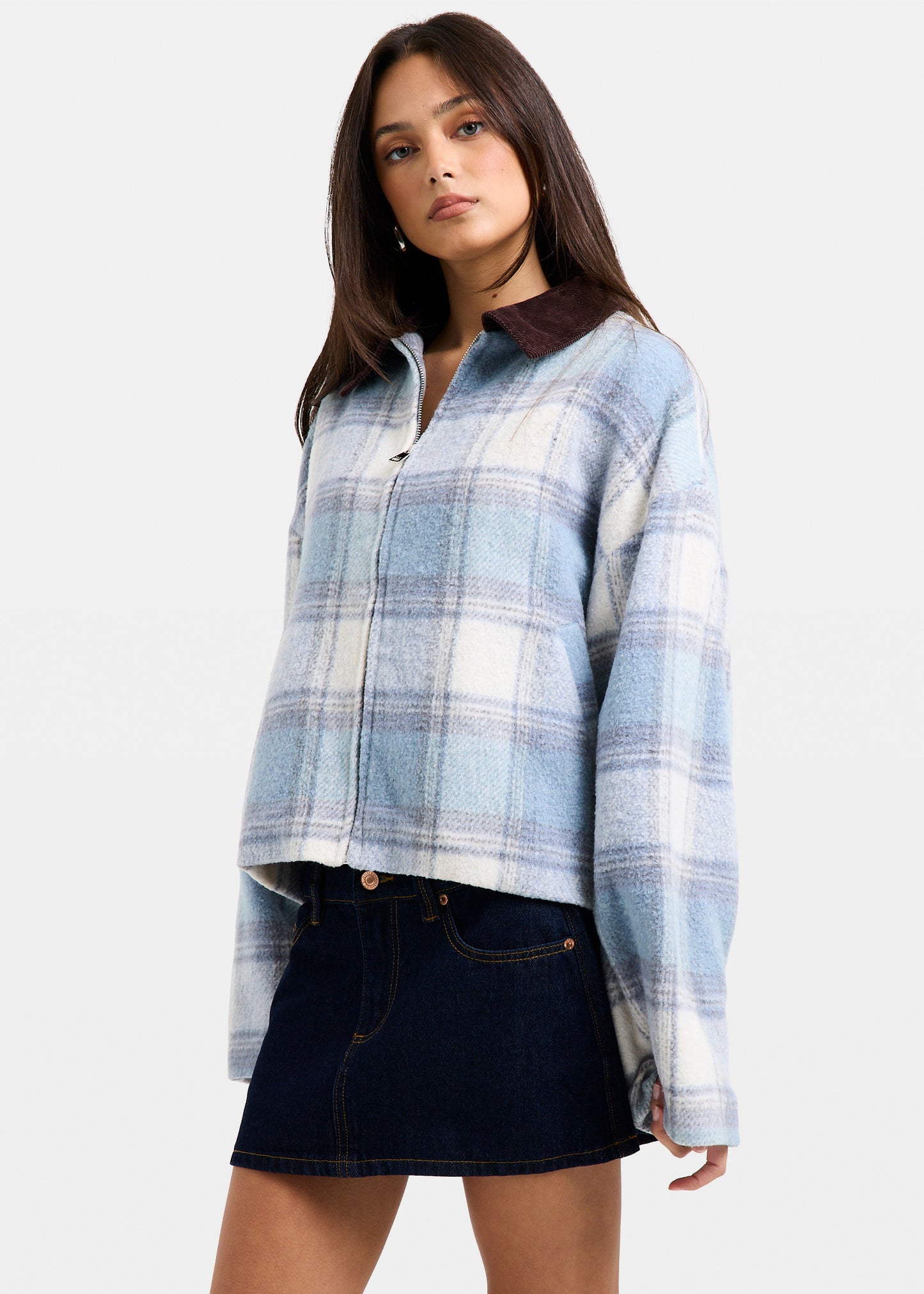 Nevada Plaid Oversized Jacket