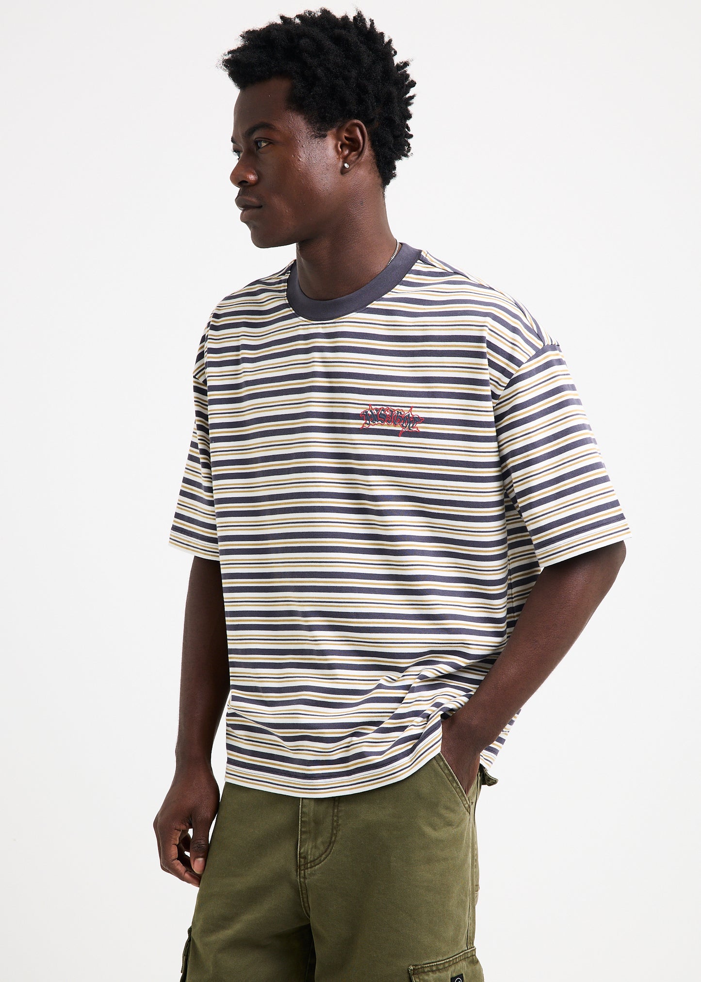 Vonte Printed Striped T-Shirt