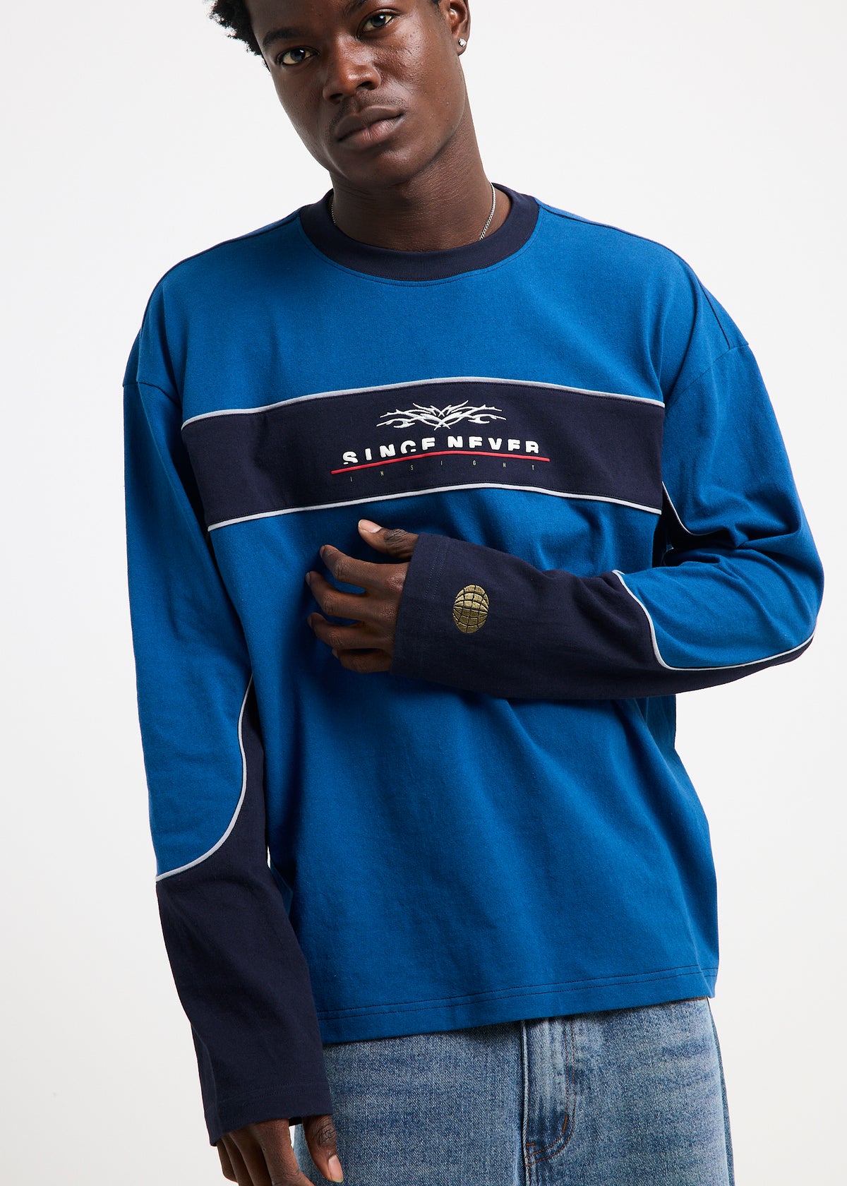Era Long Sleeve Panel Tee BLUE NAVY