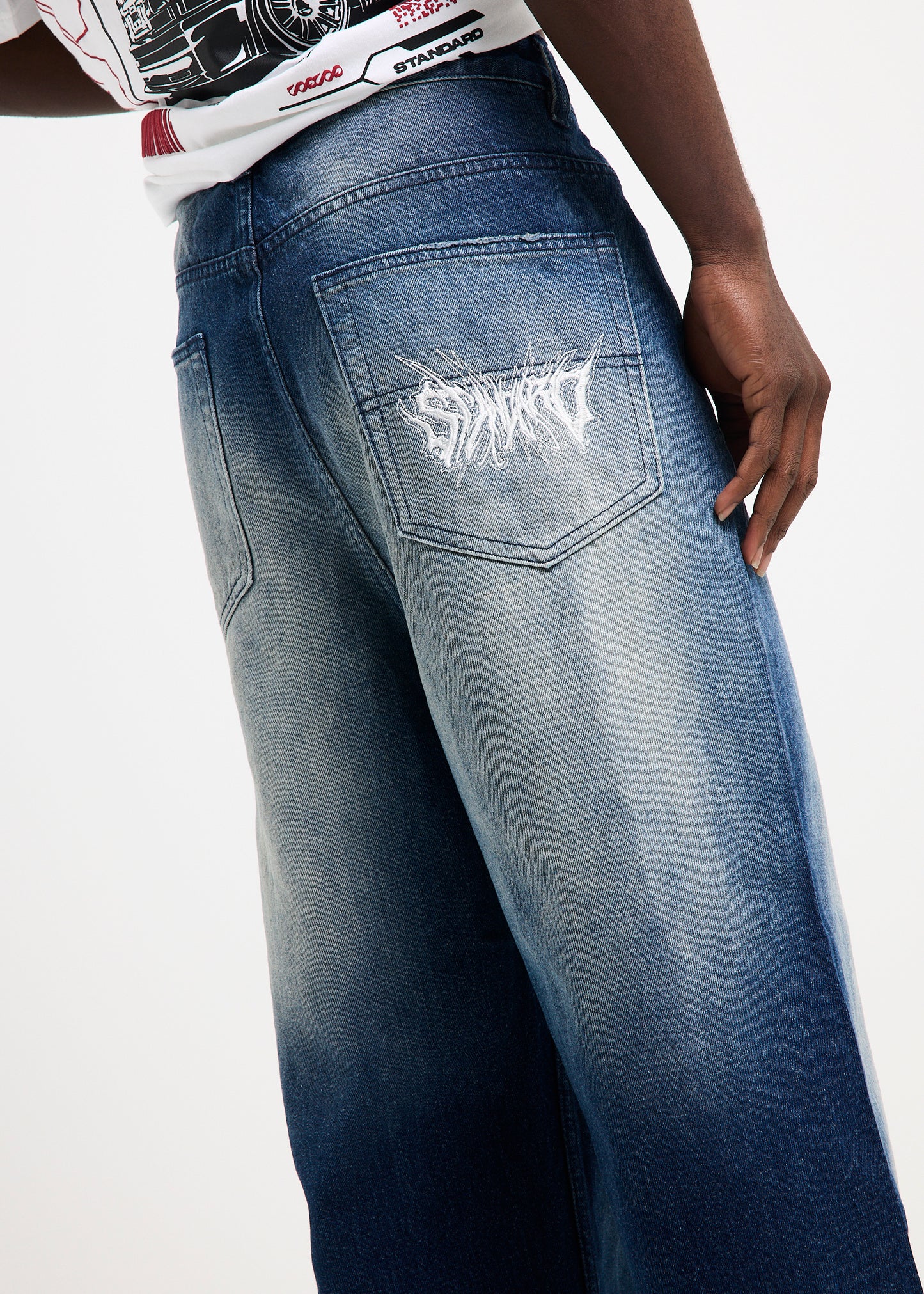 Cyber Script Denim Jeans