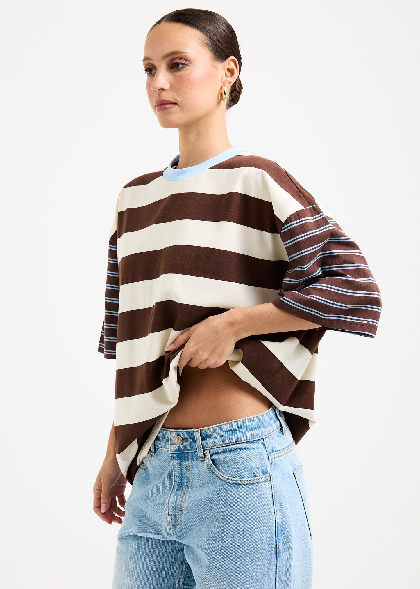Fitzroy Stripes Oversized Short Sleeve T-Shirt