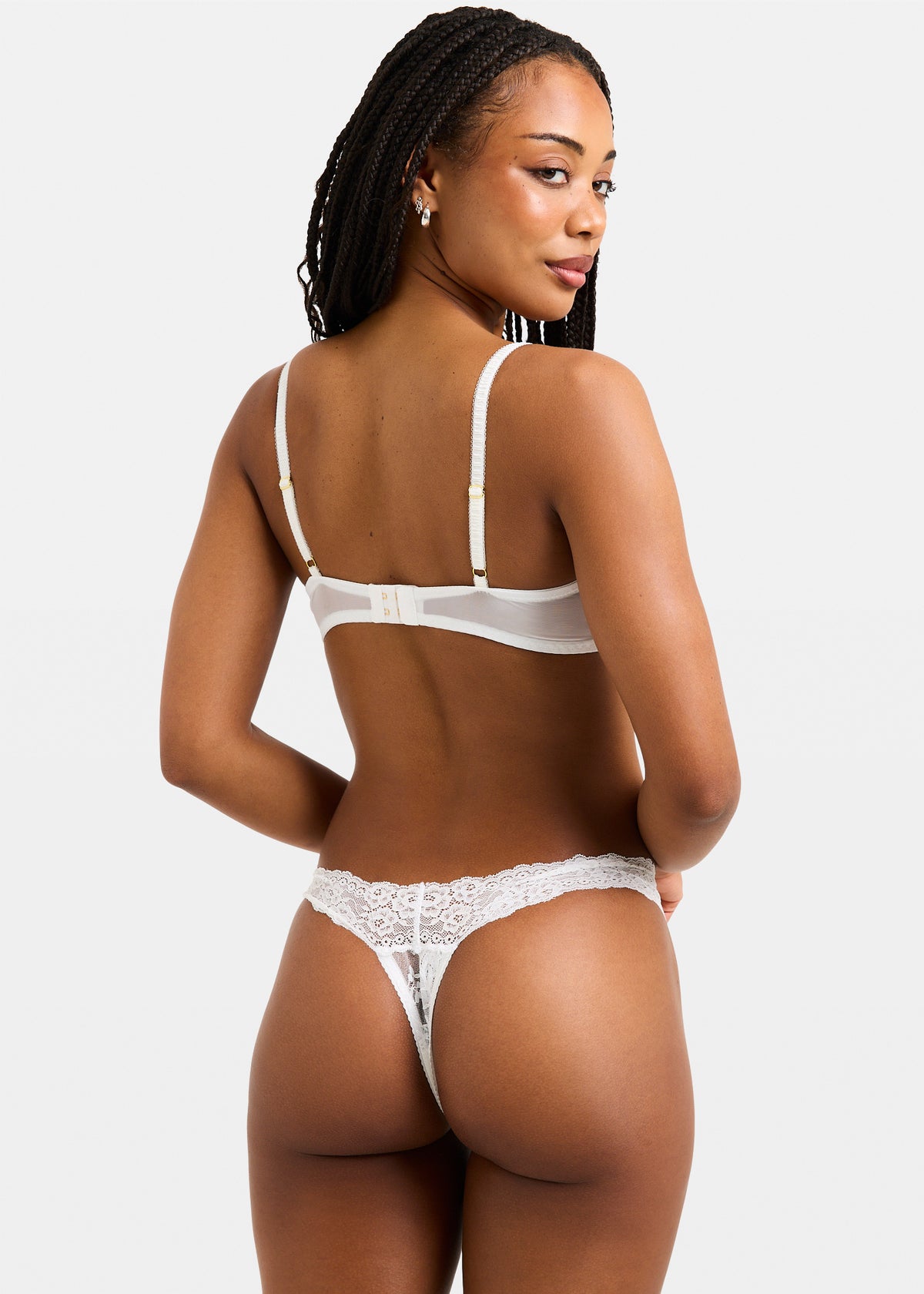 Isla Delicate Lace Underwire Bra WHITE