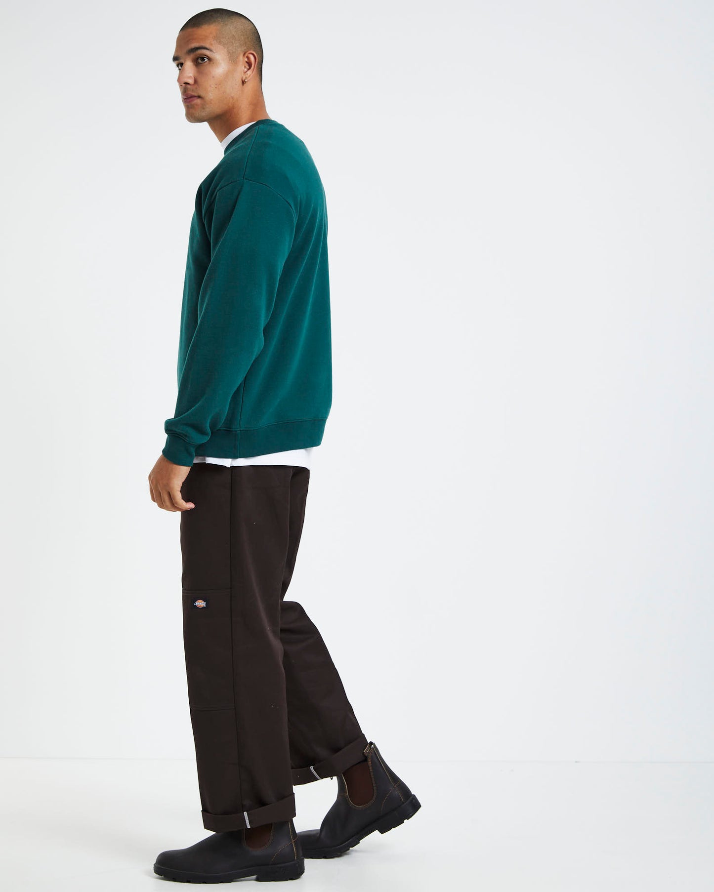 Crew Jumper Bottle Green