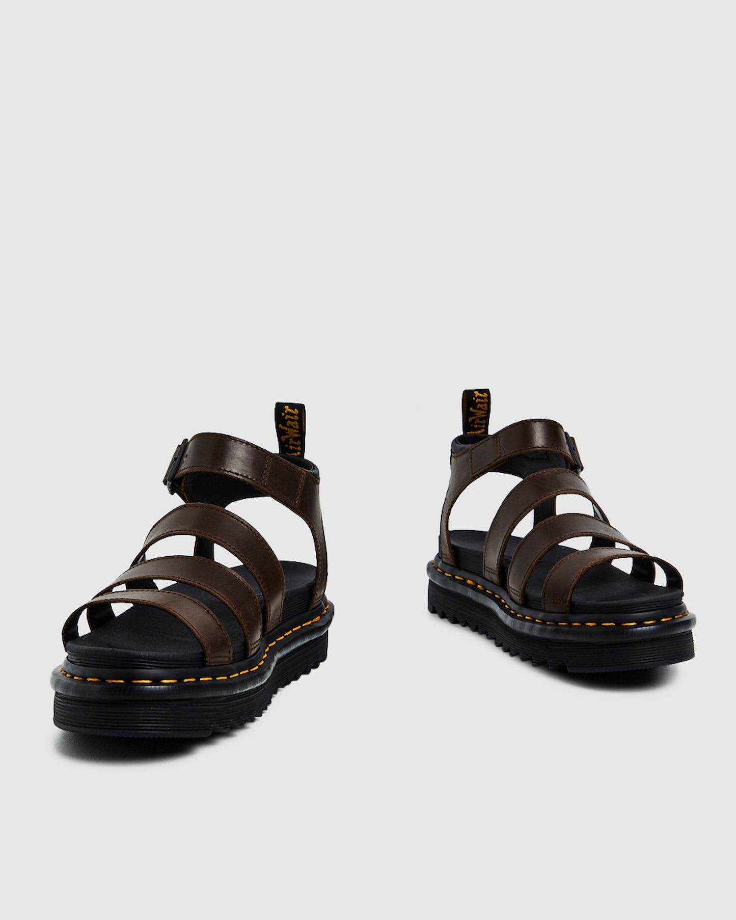 Blaire 3 Strap Sandals Oily Illusions Dark Brown