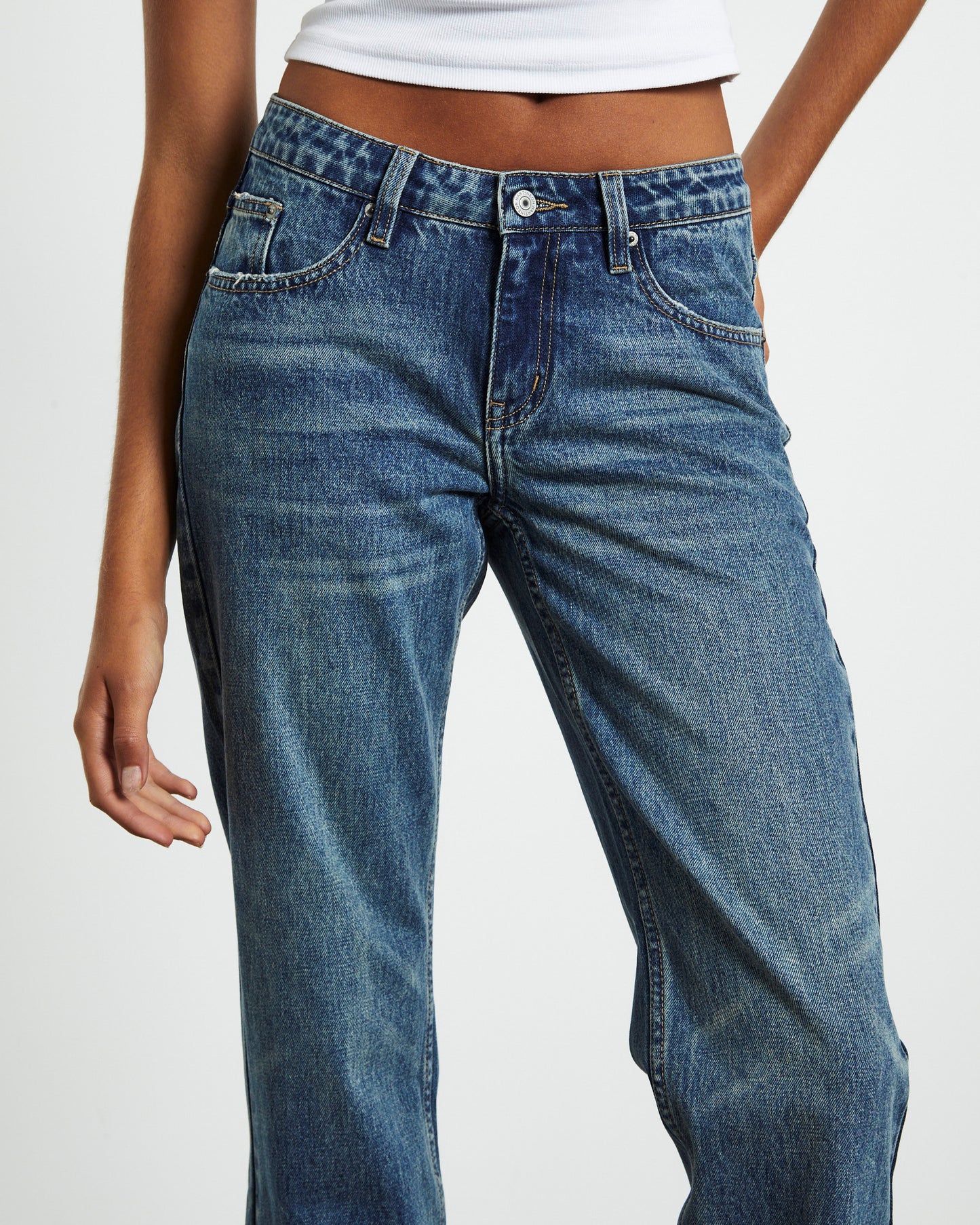 Marley Low Rise Straight Leg Jeans Vintage Tint Blue