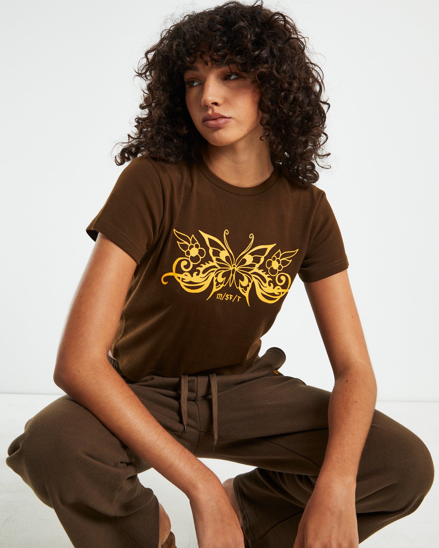 Sure Desire Baby Tee Chocolate Brown