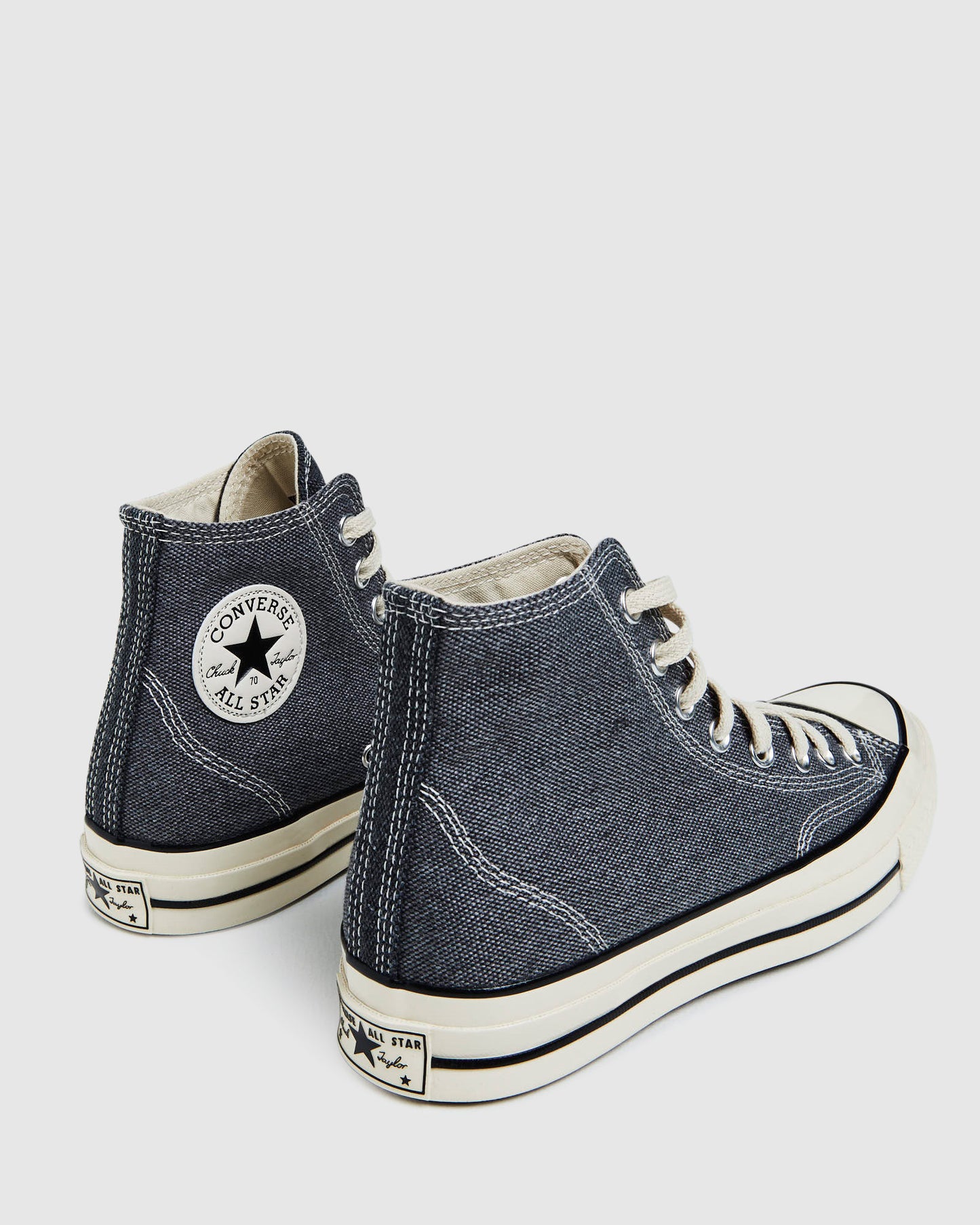 Chuck 70 Triple Stitch High Canvas Sneakers Charcoal