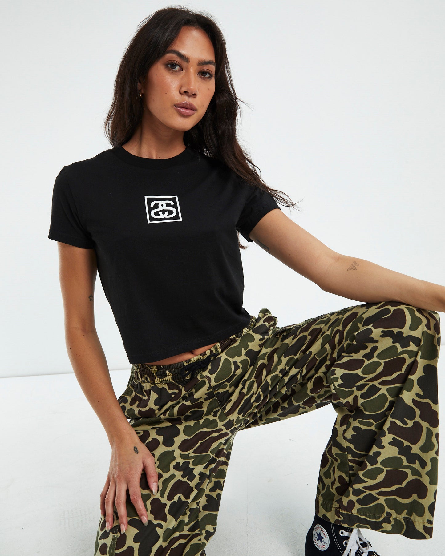 Square Slim Tee Black