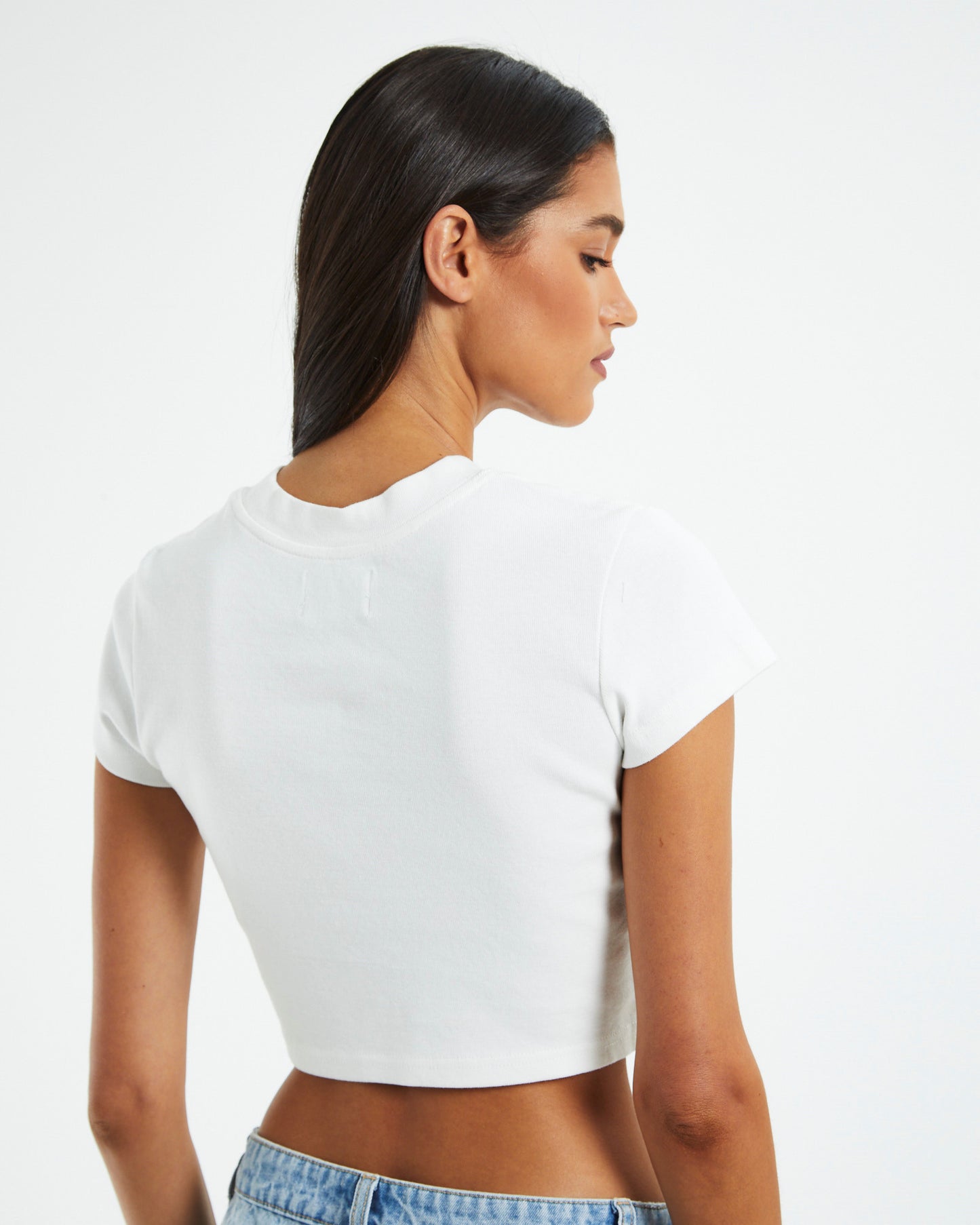 A 90s Crop Tee White Sand