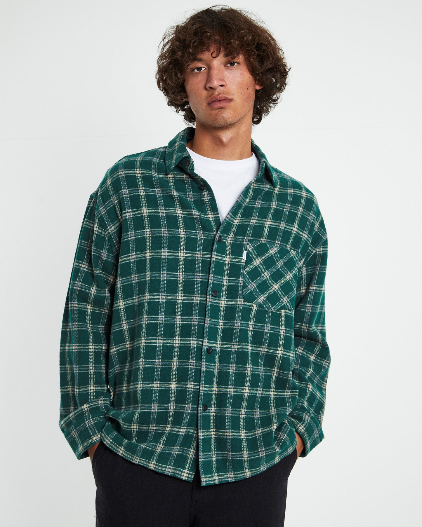 Portland Flanno Forest Green