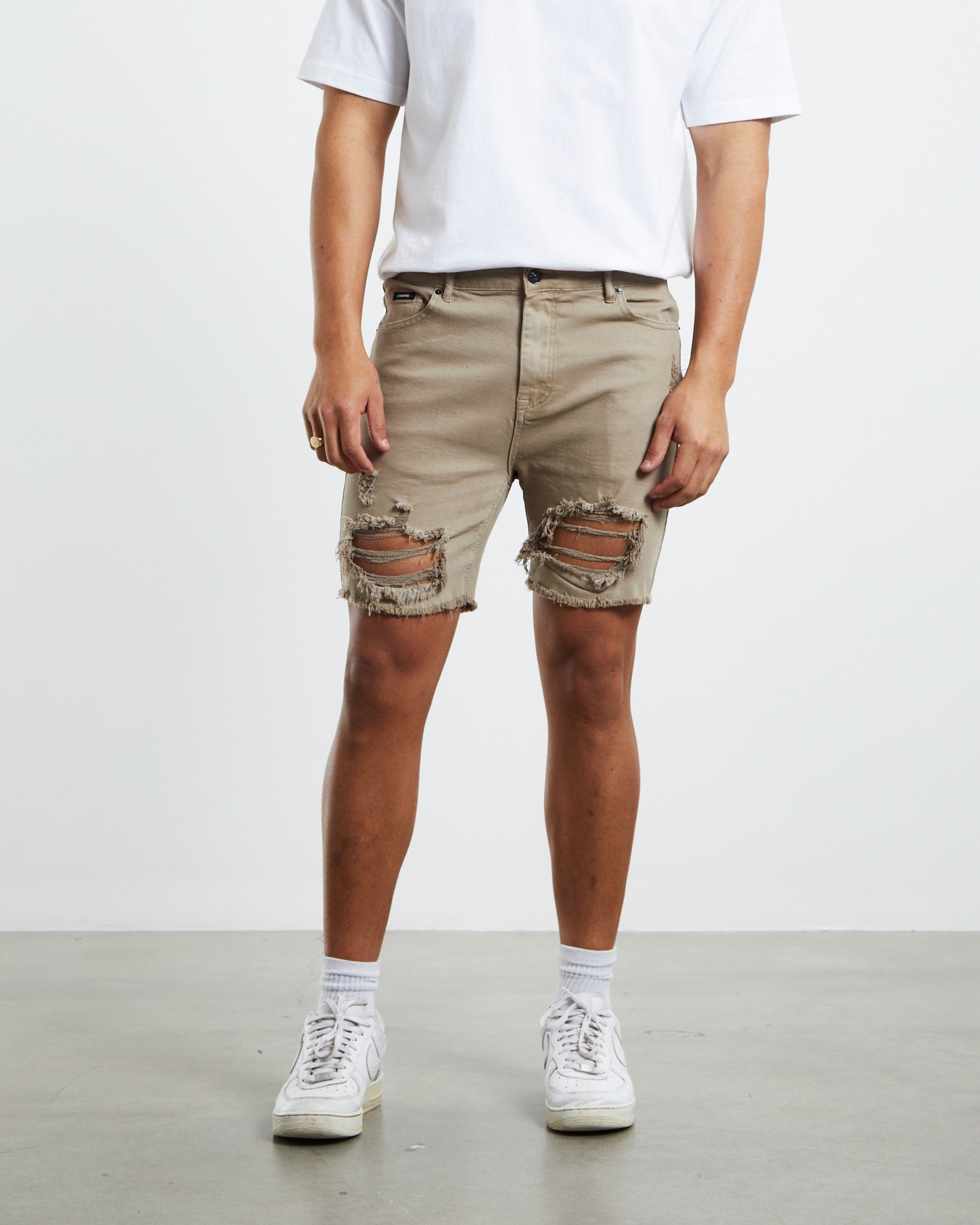 Chaos Denim Shorts Dune Brown