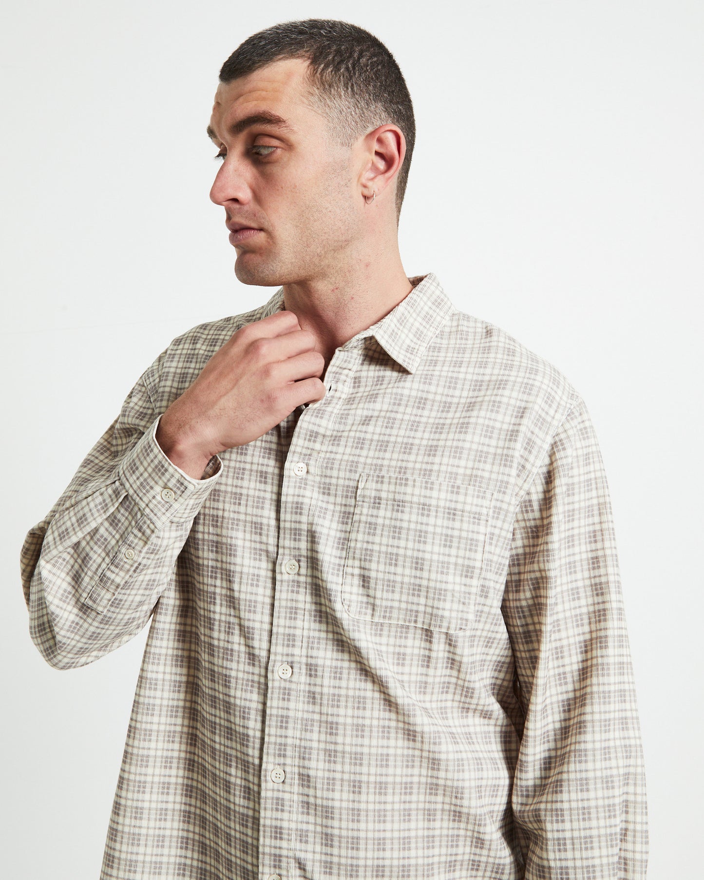 Harrison Long Sleeve Check Cord Shirt Multi