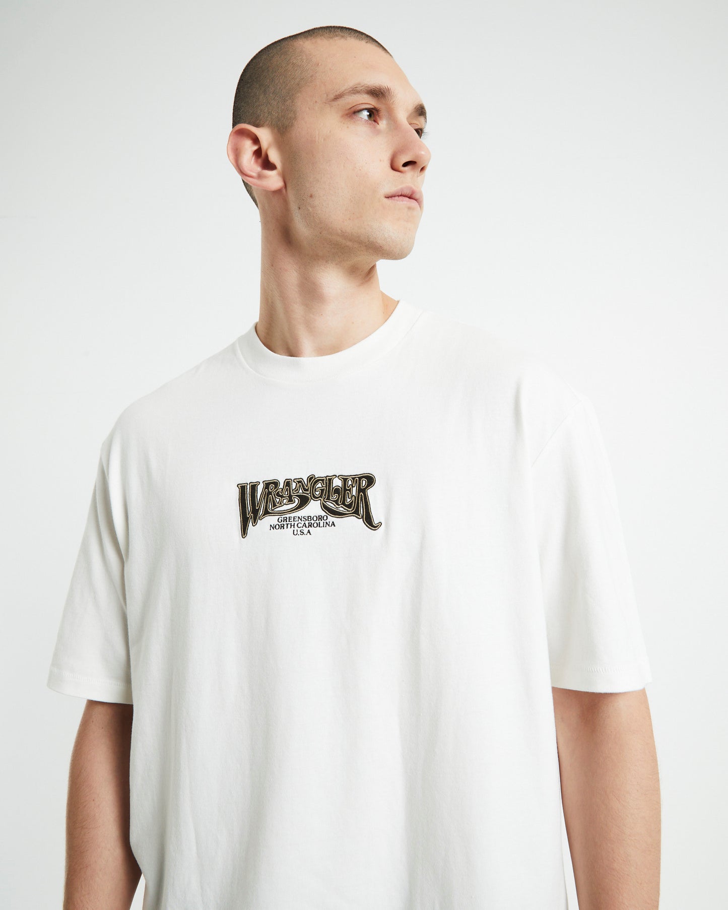 Tripped Baggy Tee Vintage White