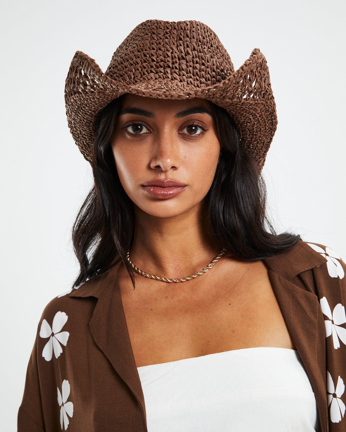 Yeehaw Cowboy Hat Chocolate Brown