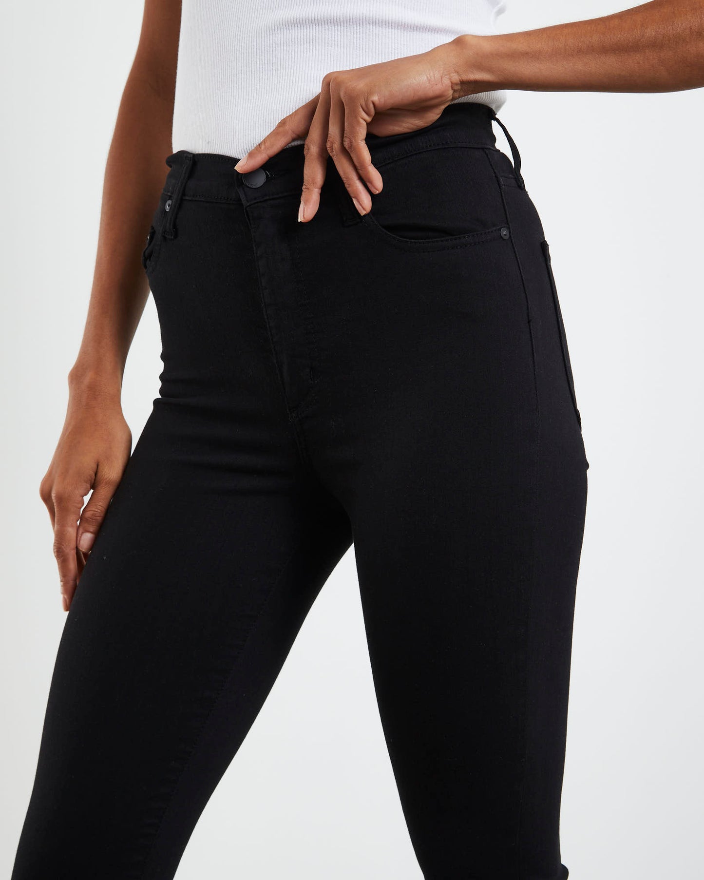 Siren Skinny Ankle Jeans Powder Black