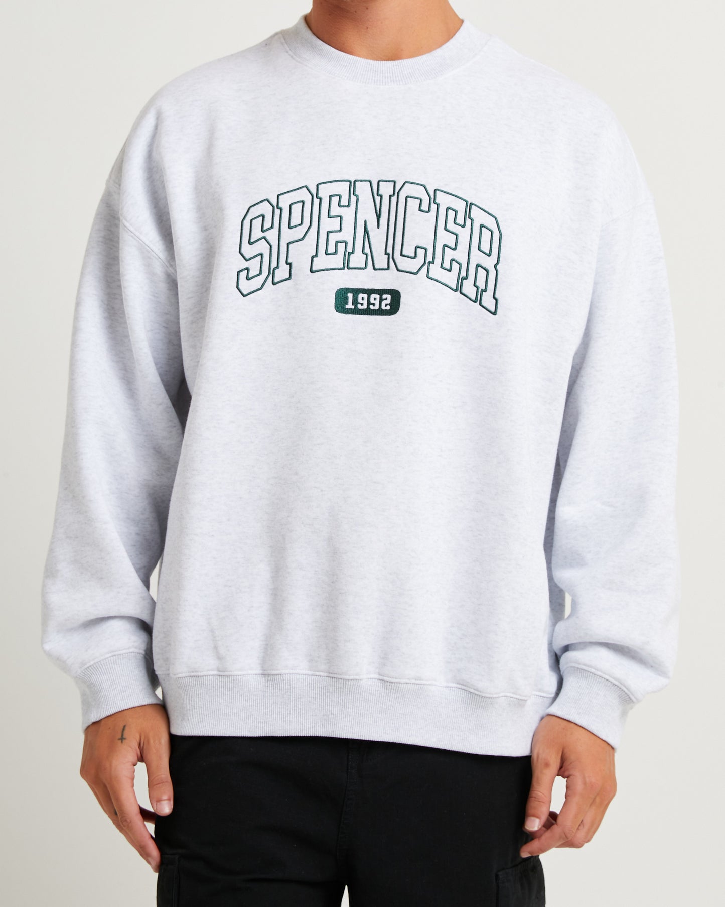 Seattle Crew Jumper Frost Marle Grey