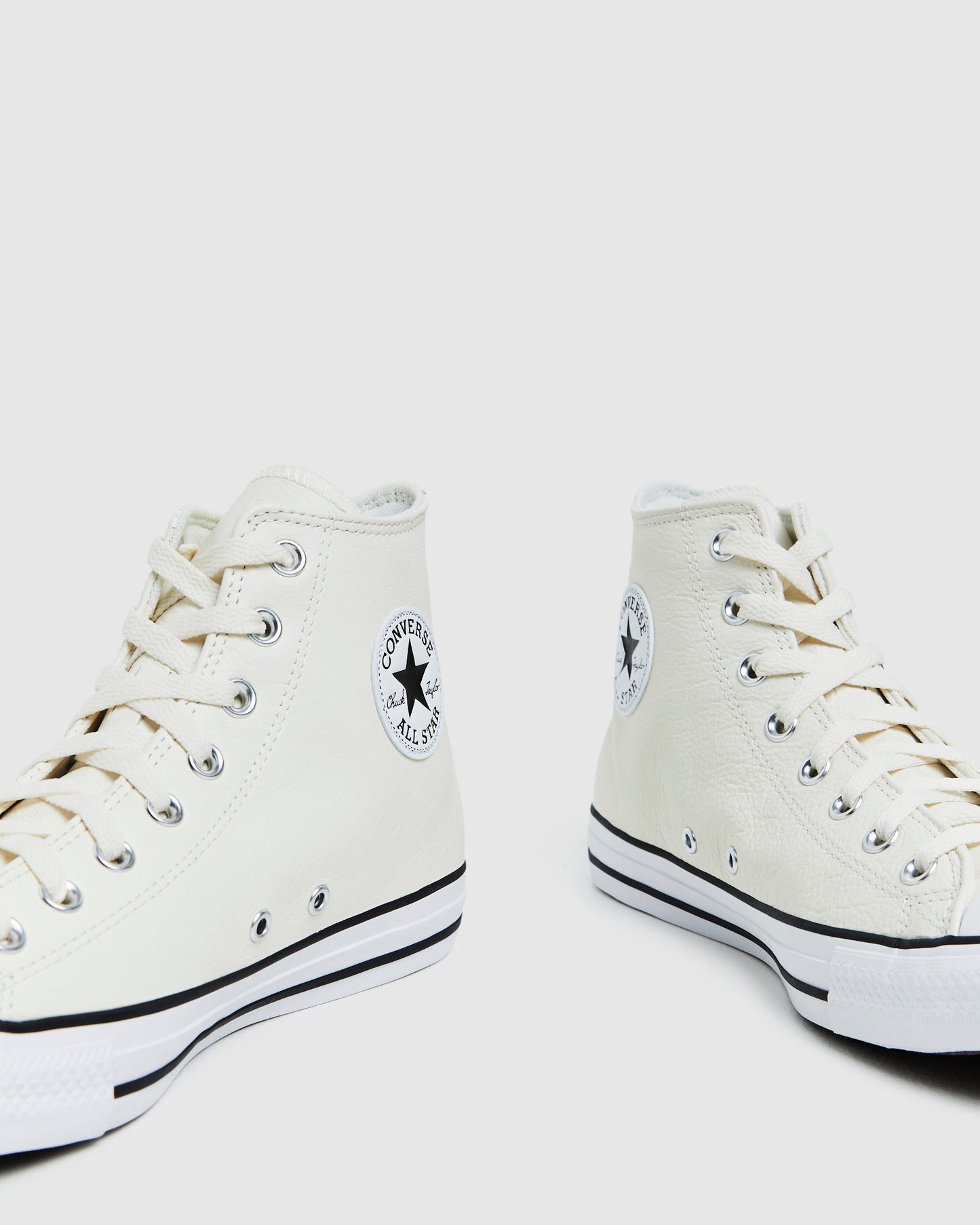 Chuck Taylor All Star Tumbled Leather Hi Top Sneakers Egret/White/Black