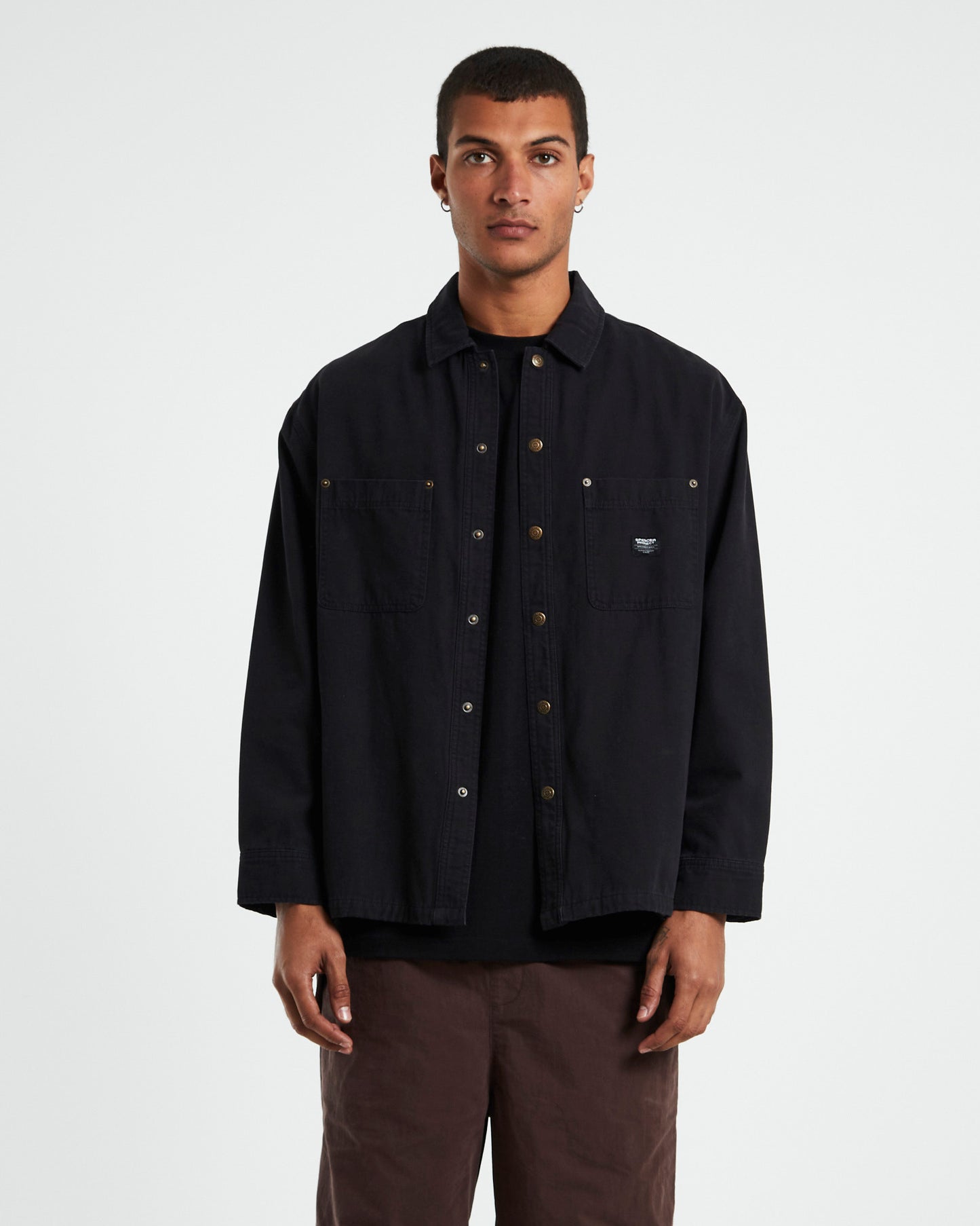 Newcastle Long Sleeve Shacket Black