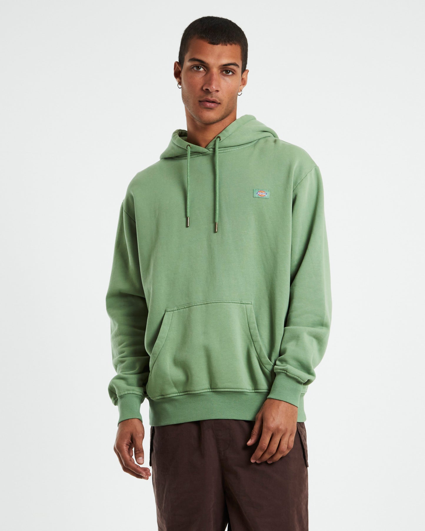 Classic Label Hoodie Washed Jade