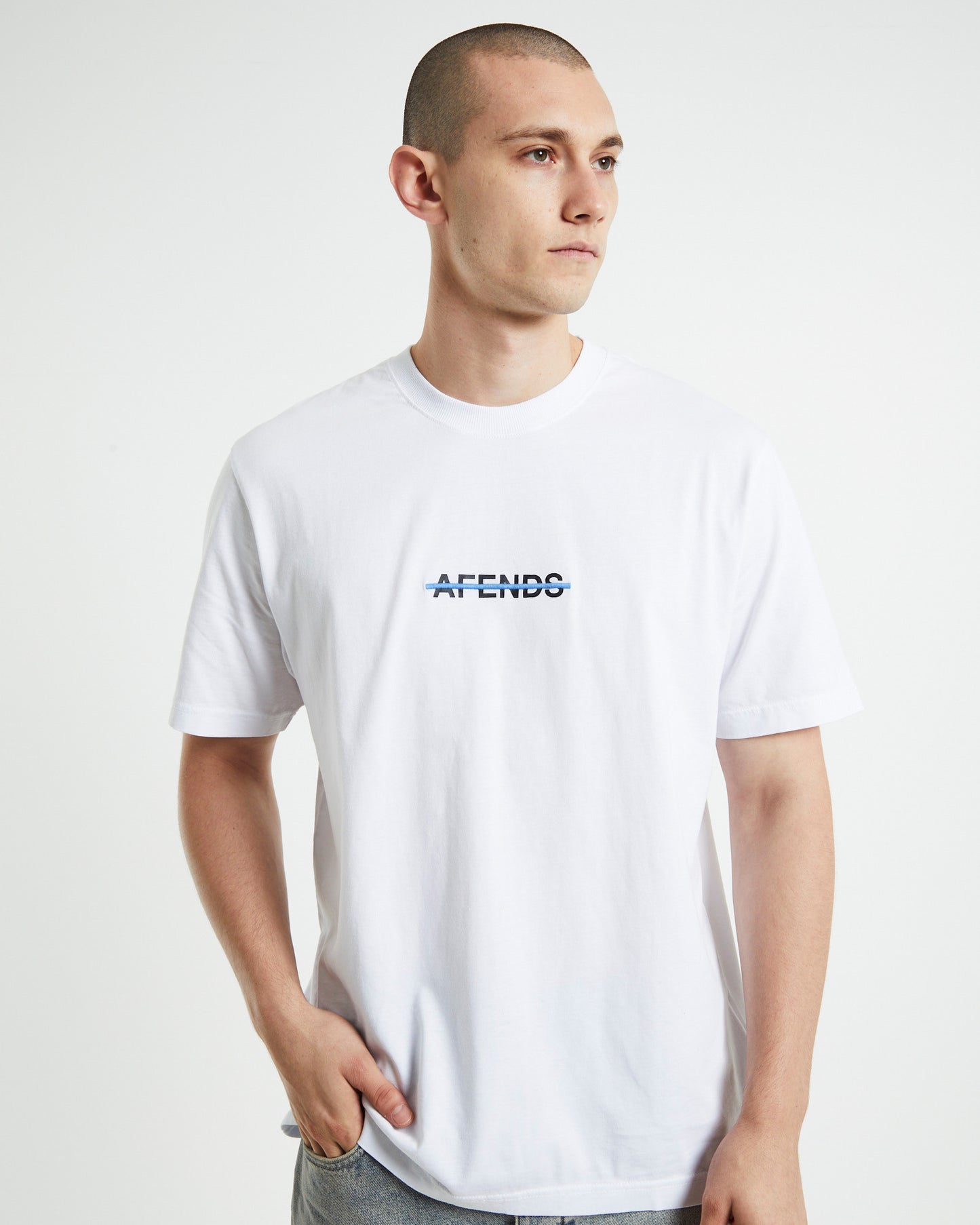 Liquid Recycled Retro Short Sleeve T-Shirt White