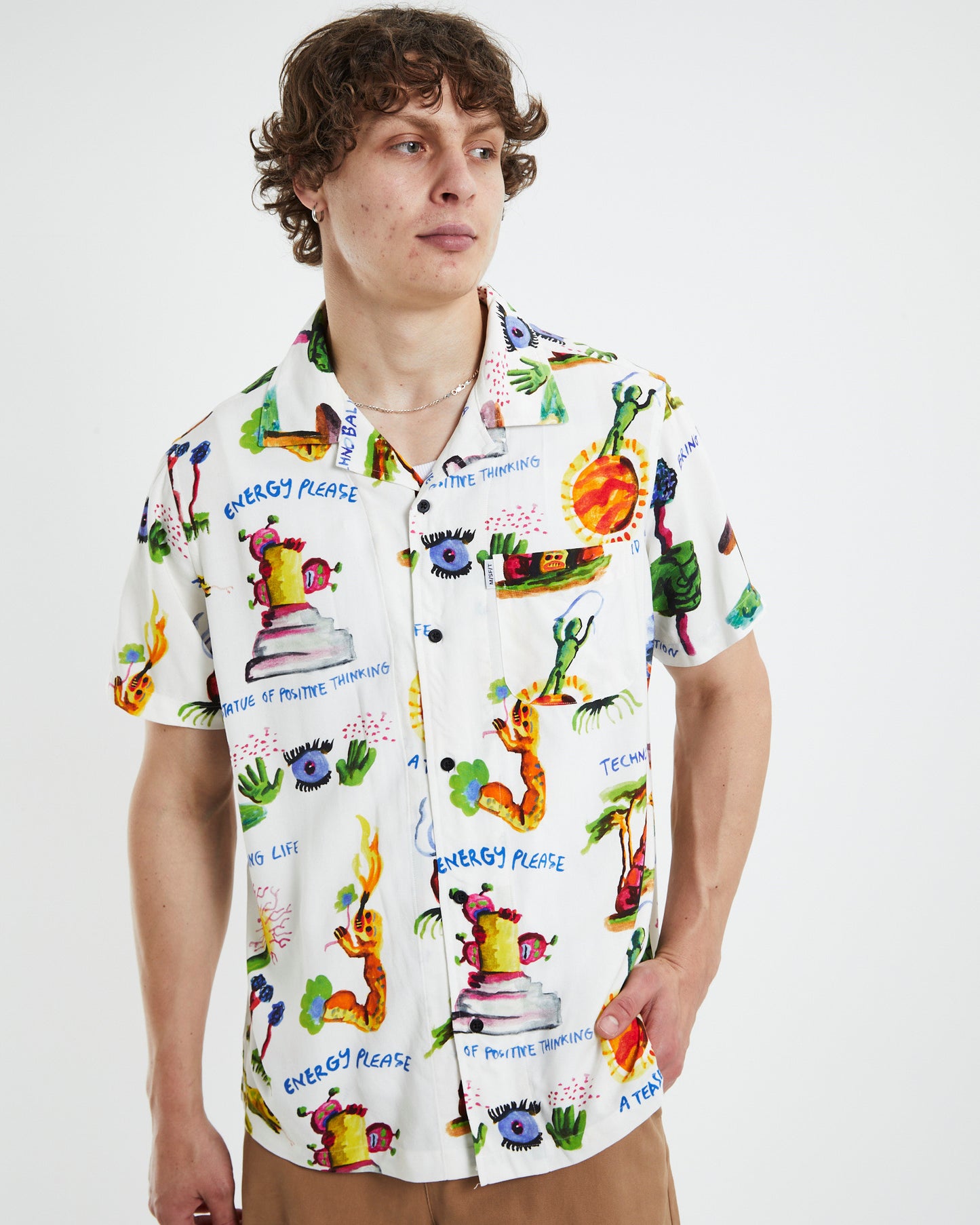 Grabbing Life Short Sleeve Shirt White