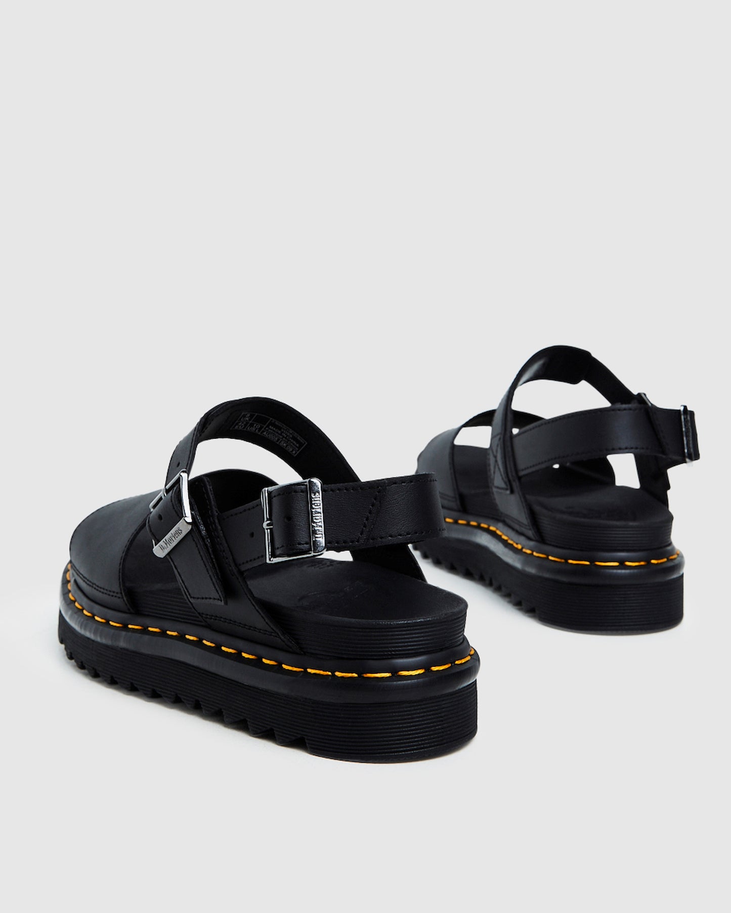 Voss Single Strap Sandals in Black