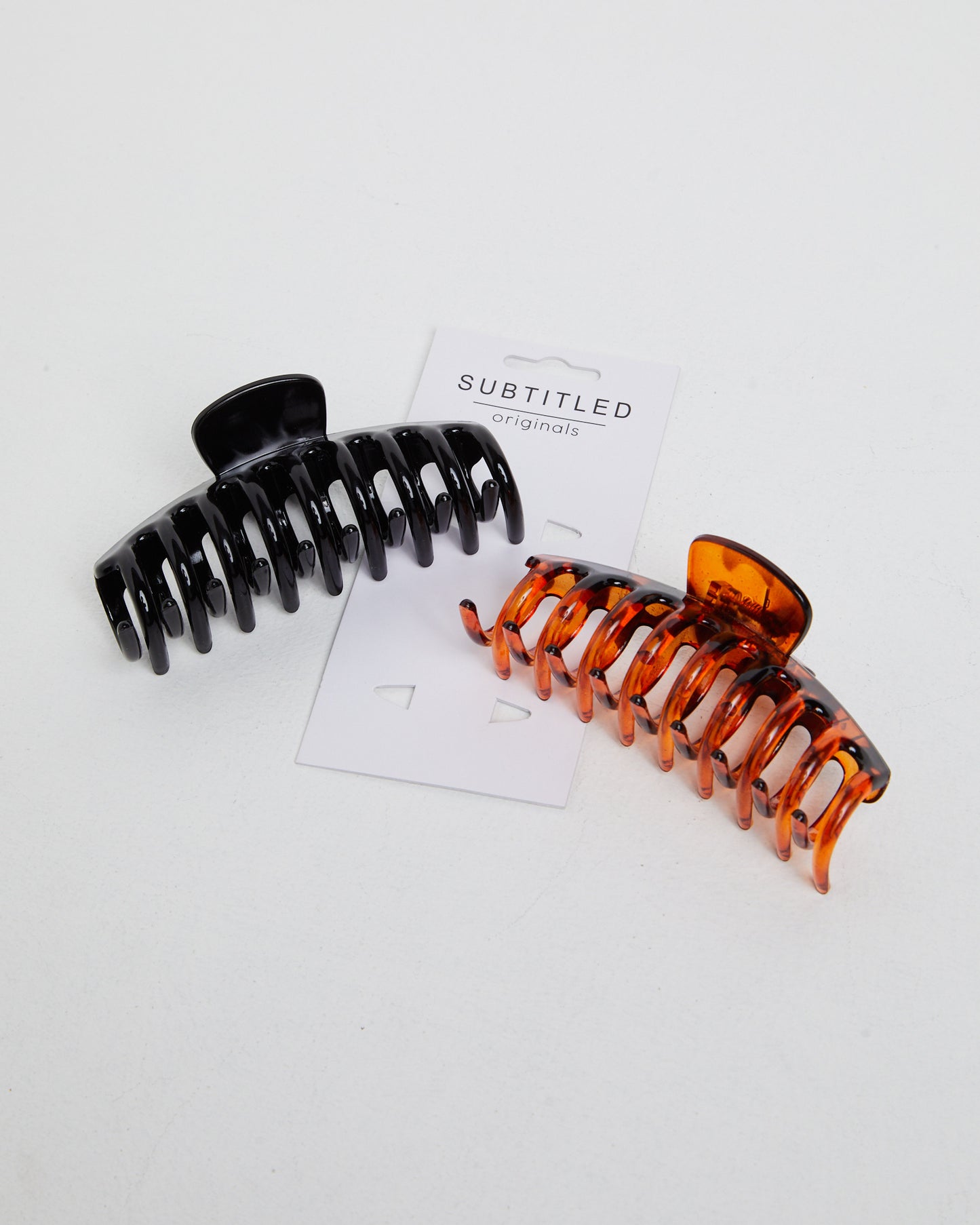 Clueless Claw Hair Clips 2 Pack Black/Tort