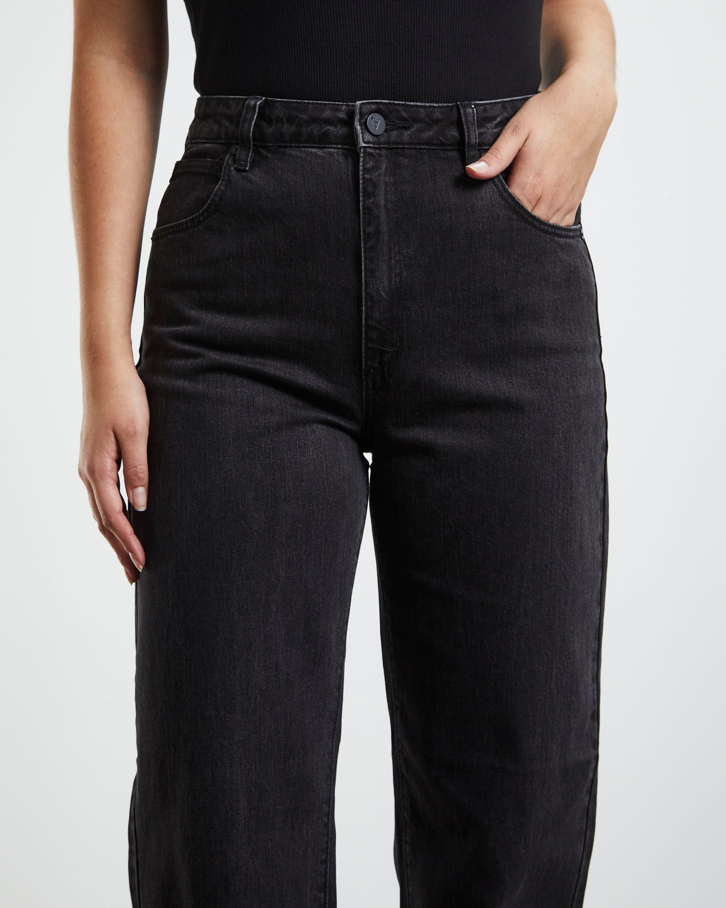 94 High Straight Jeans Teri Black