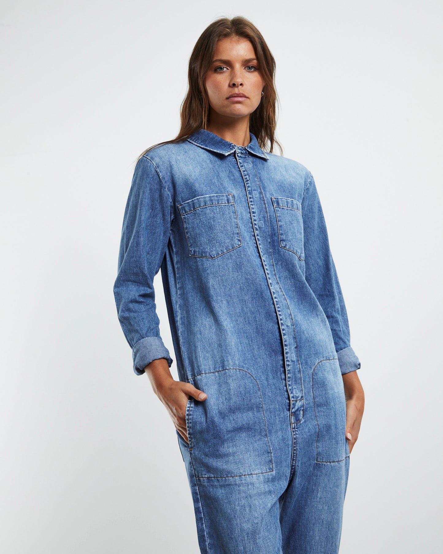 Paradise Utility Jumpsuit Pacifica Blue