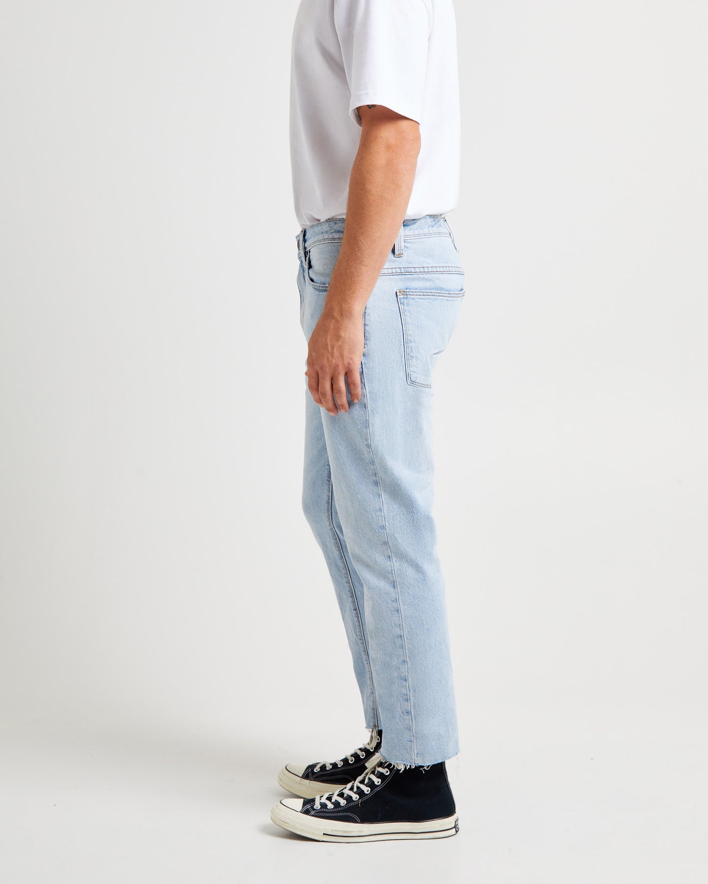 Chopped Straight Denim Jeans
