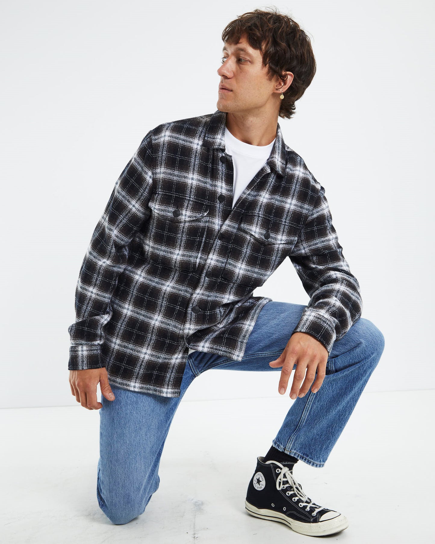 Miller Check Overshirt Black