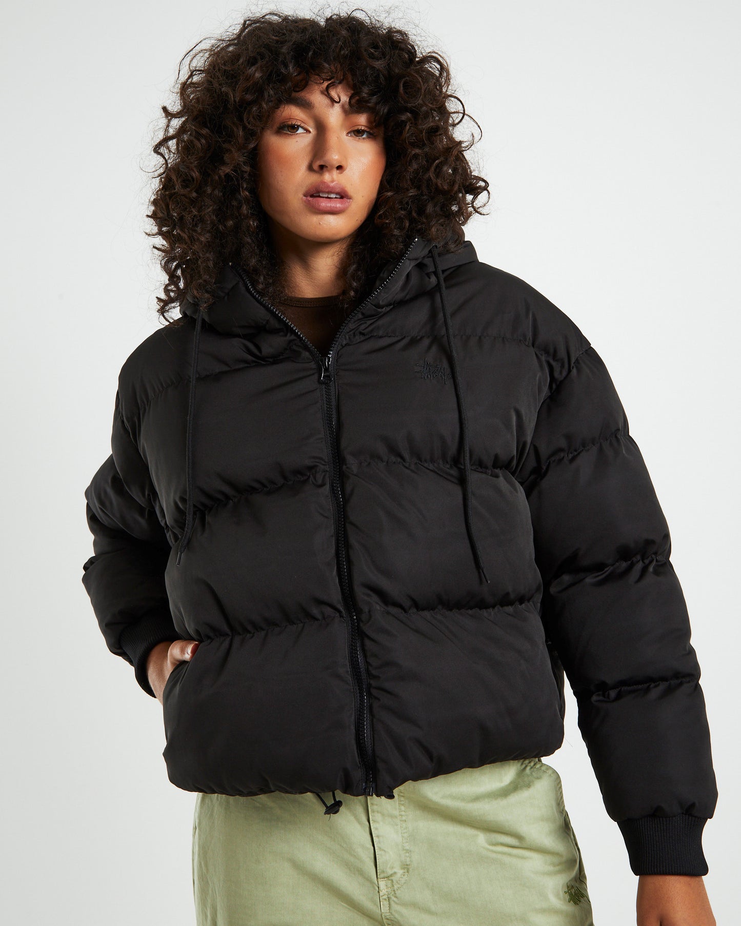Graffiti Puffa Jacket Black