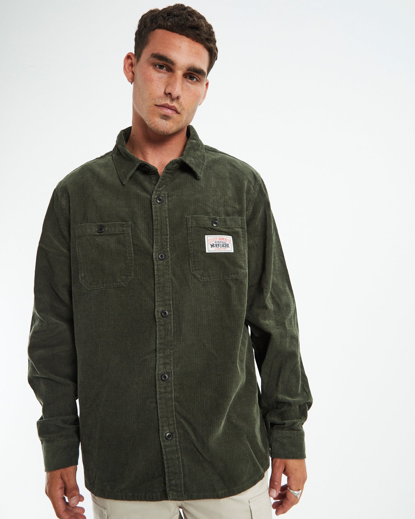 Cord Authentic Work Long Sleeve Shirt Military