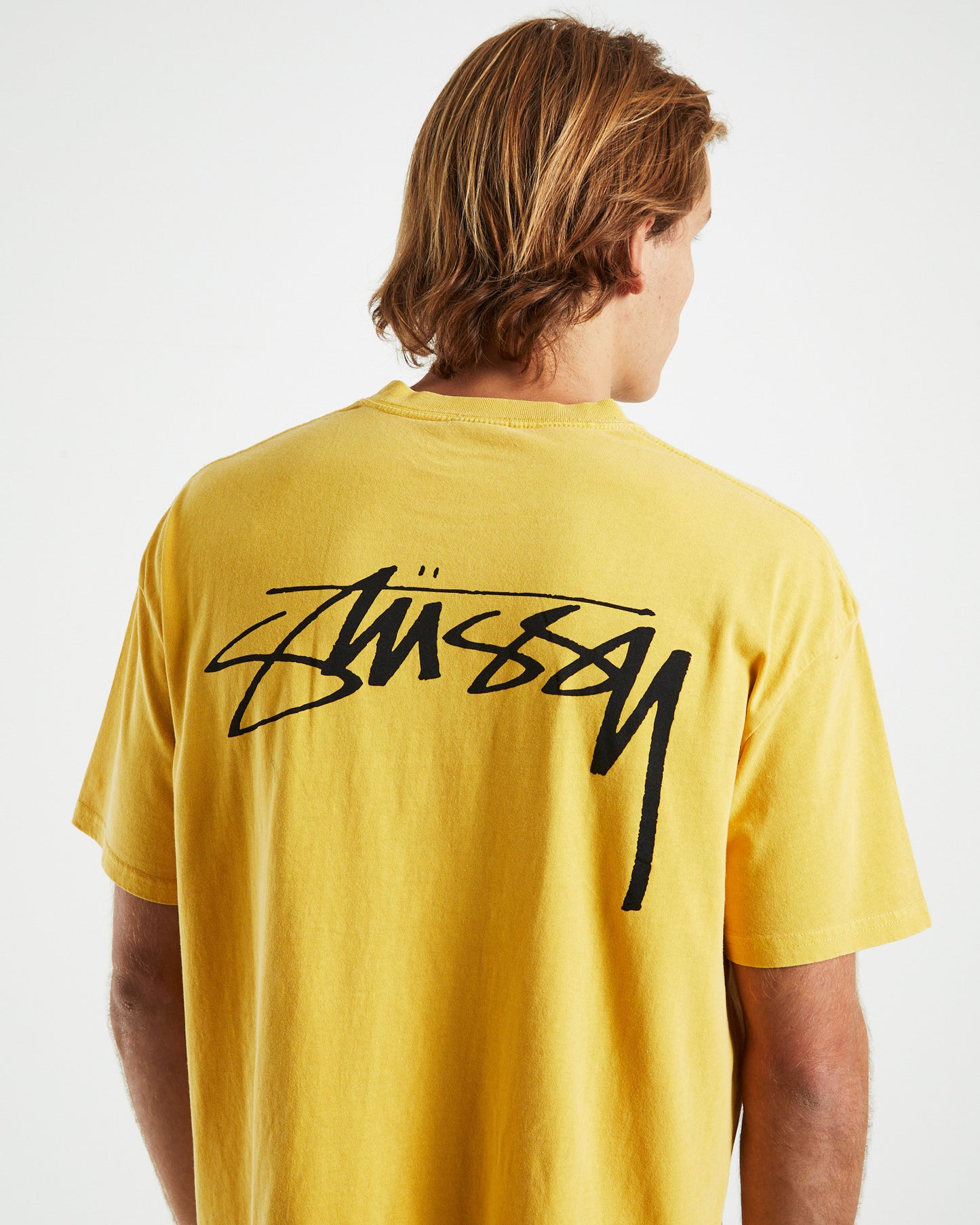 Pigment Smooth Stock Short Sleeve T-Shirt Yellow