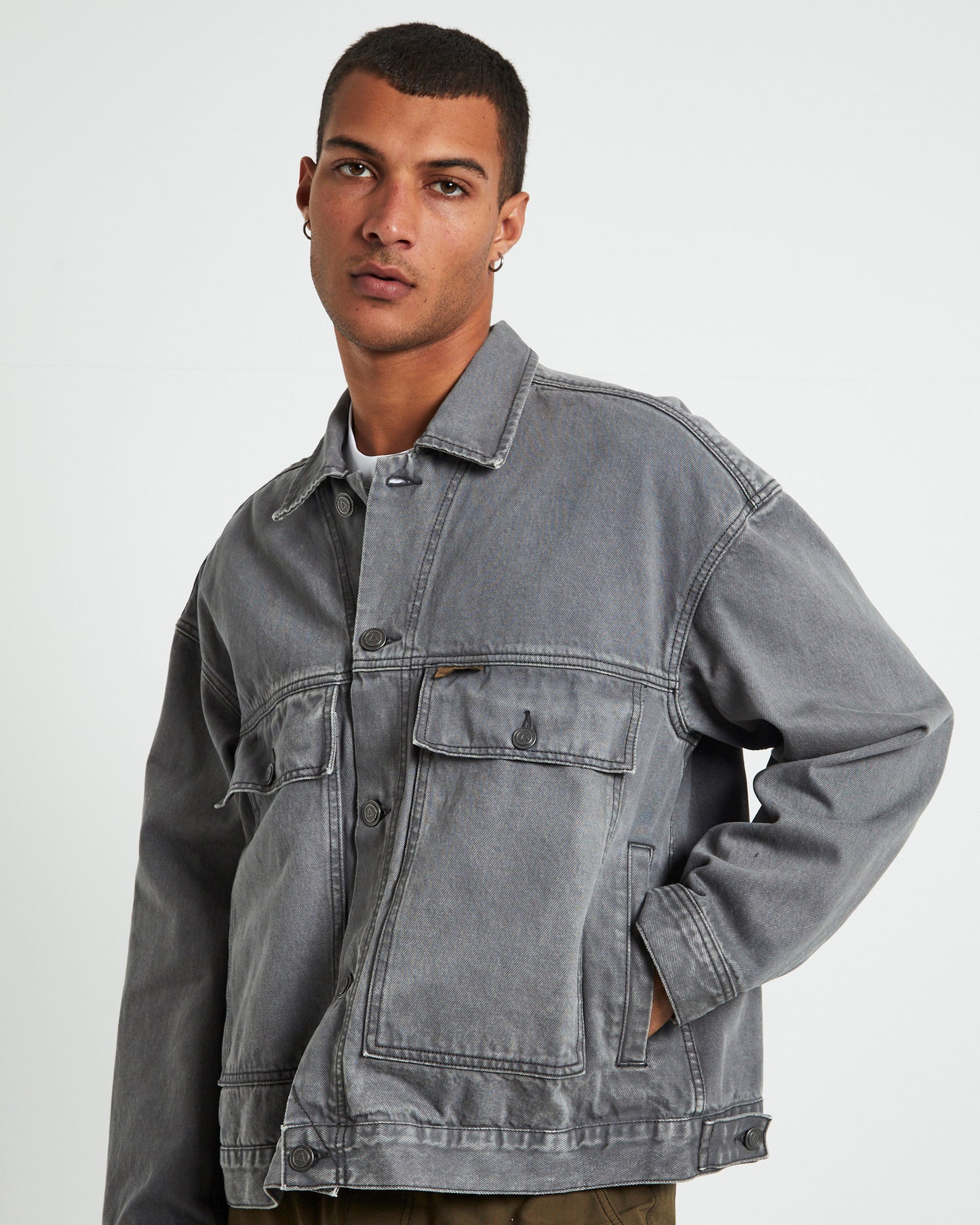 Aeon Trucker Jacket Fossil Grey