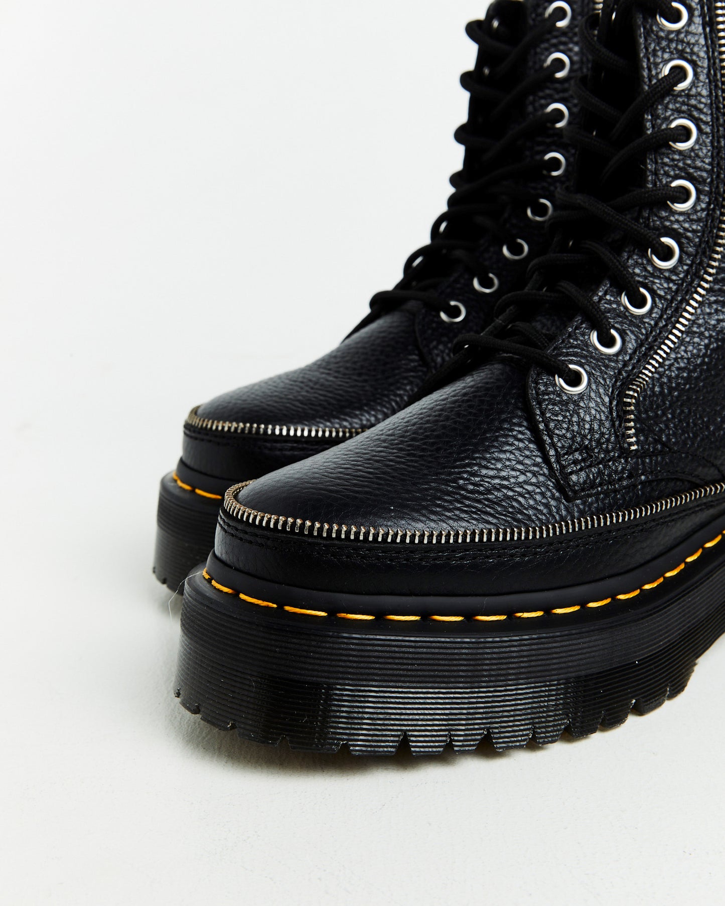 Jadon Zip 8 Eye Milled Nappa Boots Black