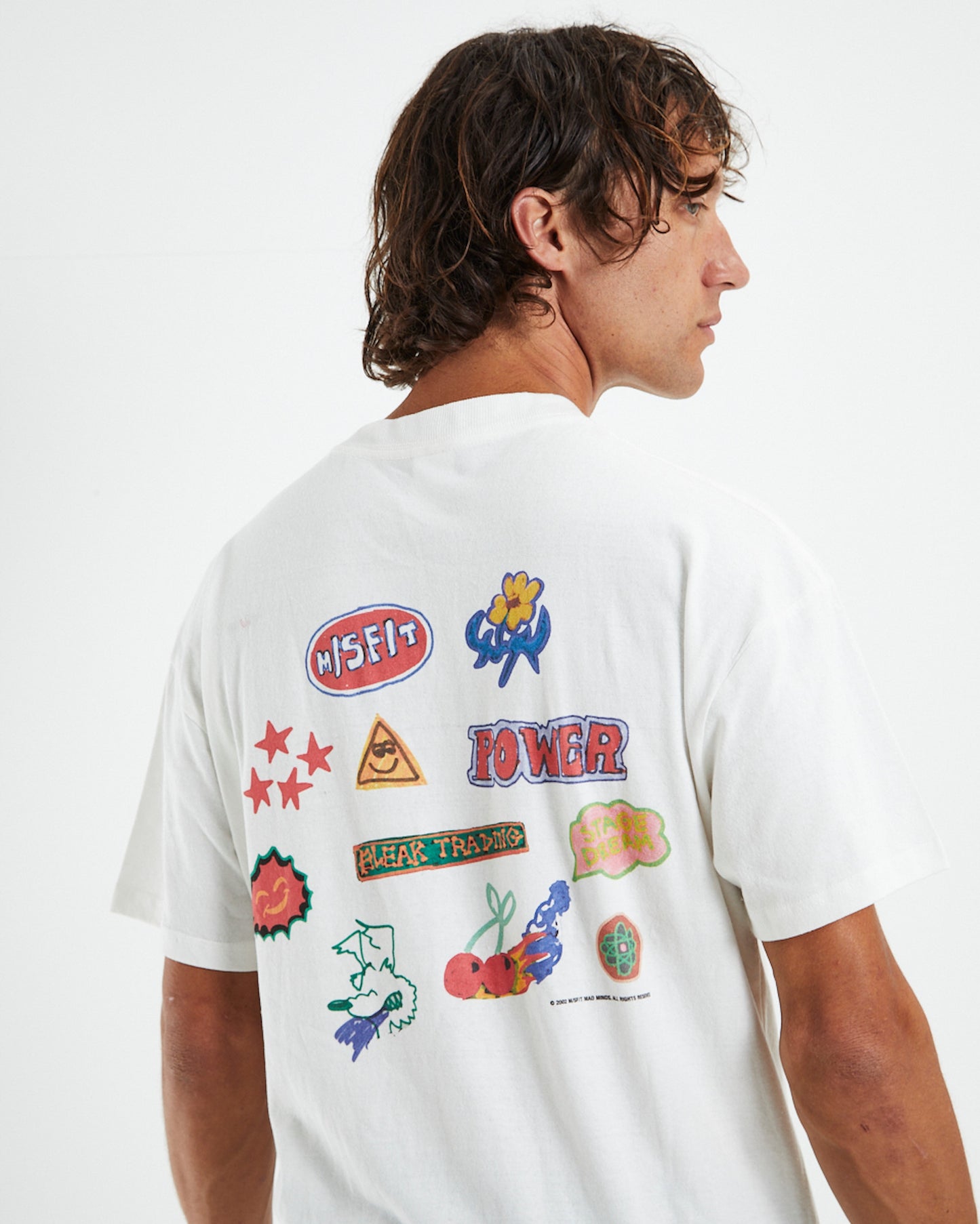 Dream Me 50/50 AAA Short Sleeve T-Shirt Washed White