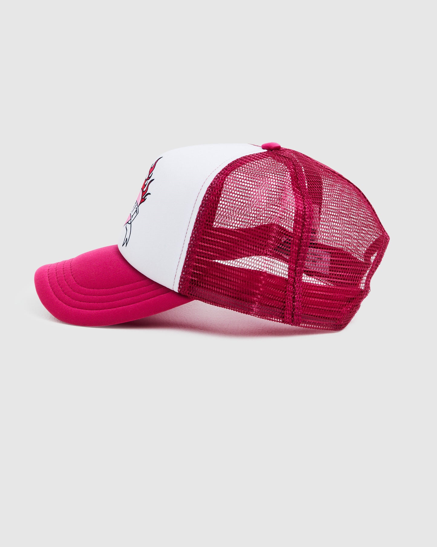 Hot BBQ Trucket Hat Pink/White