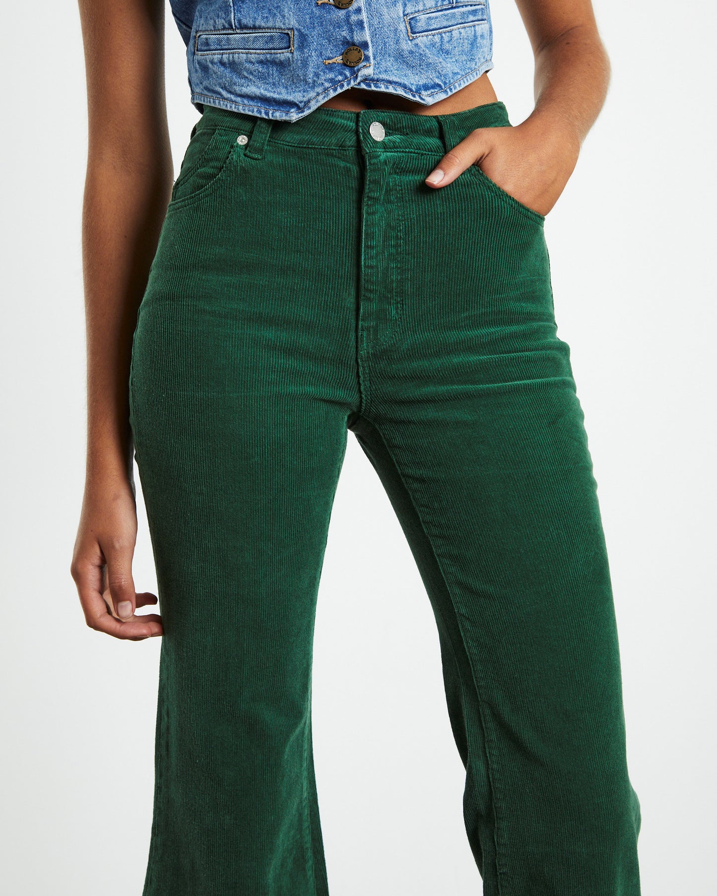 Eastcoast Flare Corduroy Jeans Basil Green
