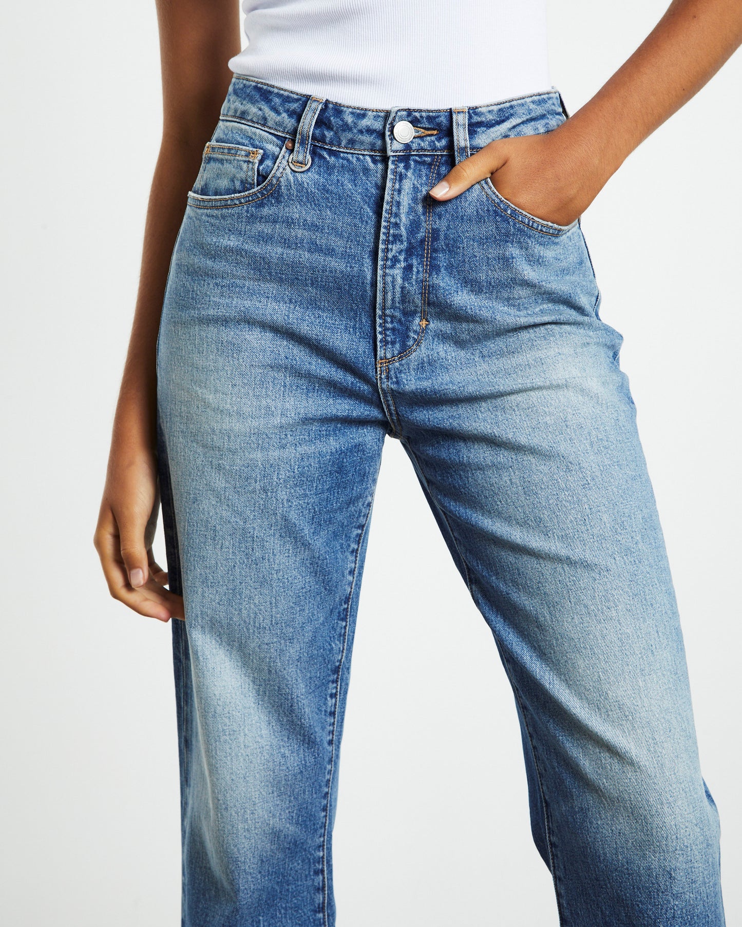 Nico Straight Denim Jeans Abandon Blue