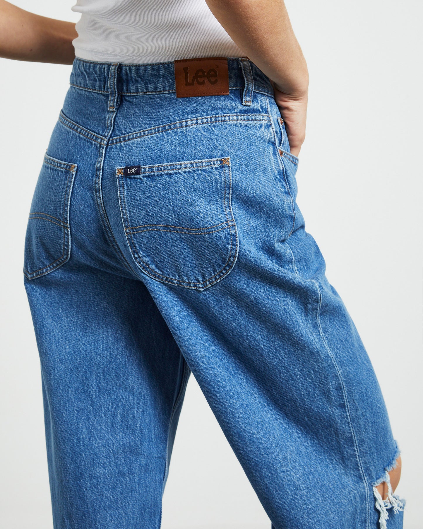 High Baggy Jeans Next Decon Blue