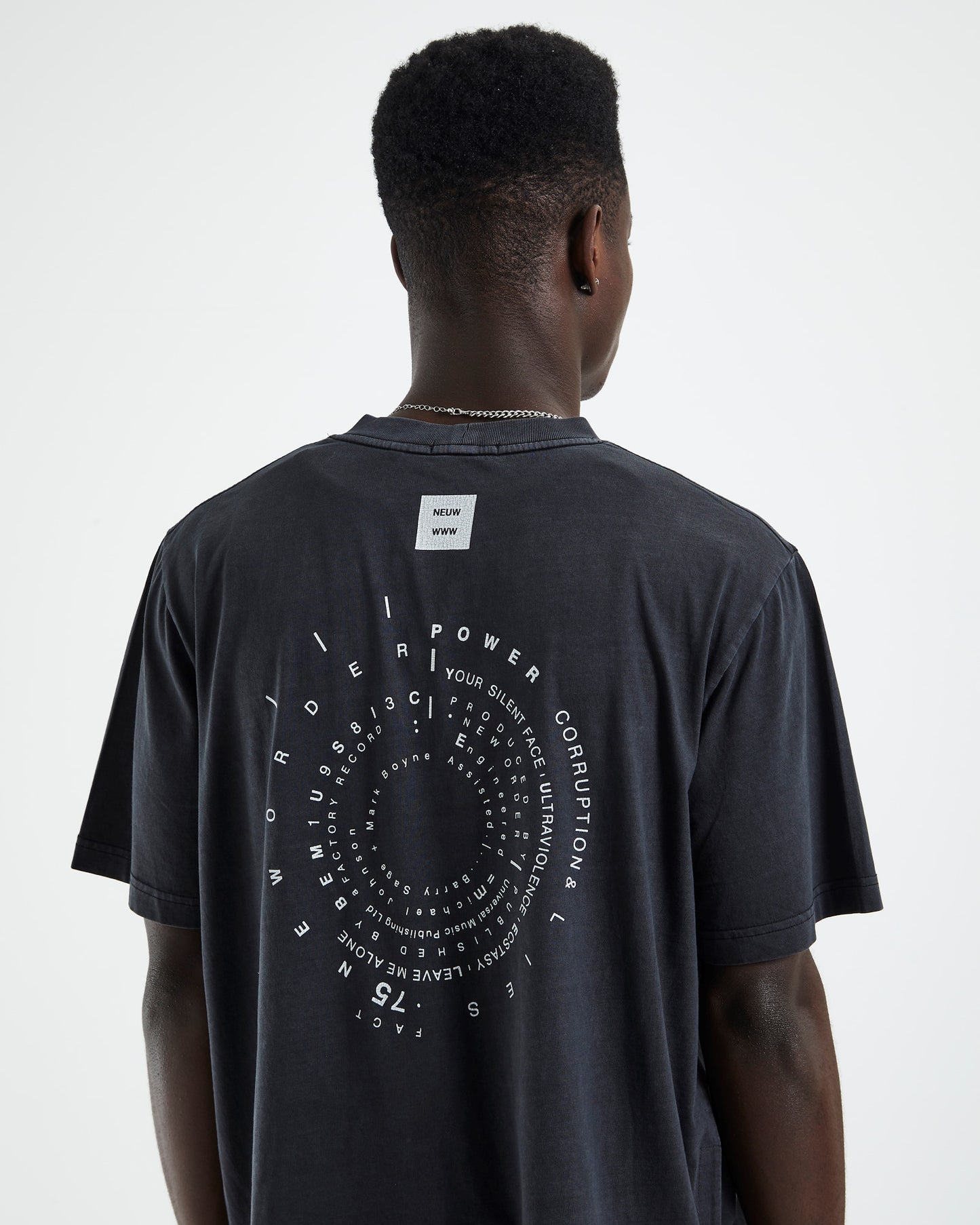 New Order Samo Vinyl Short Sleeve T-Shirt Black