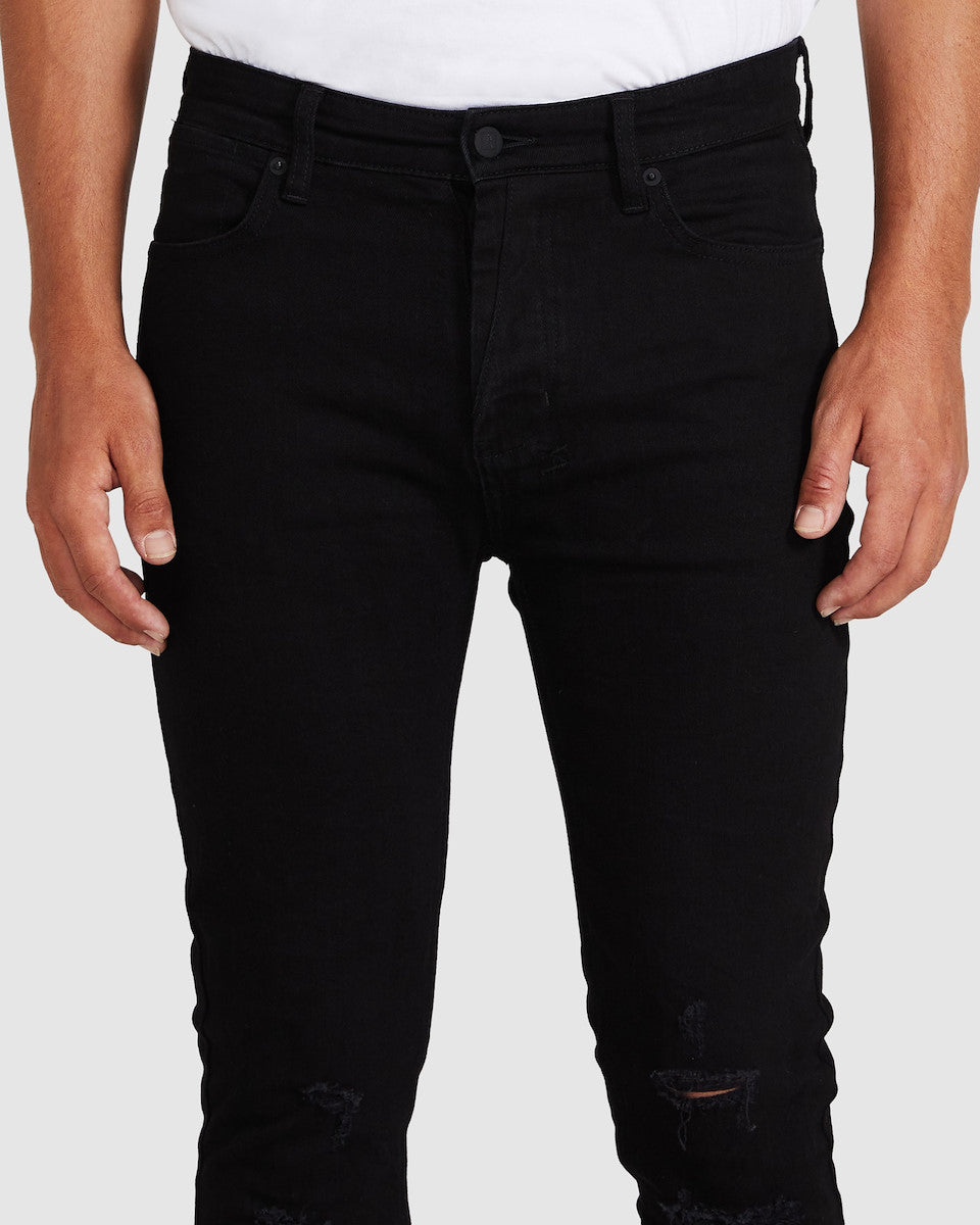 Van Winkle Jeans Rebel Trashed Black