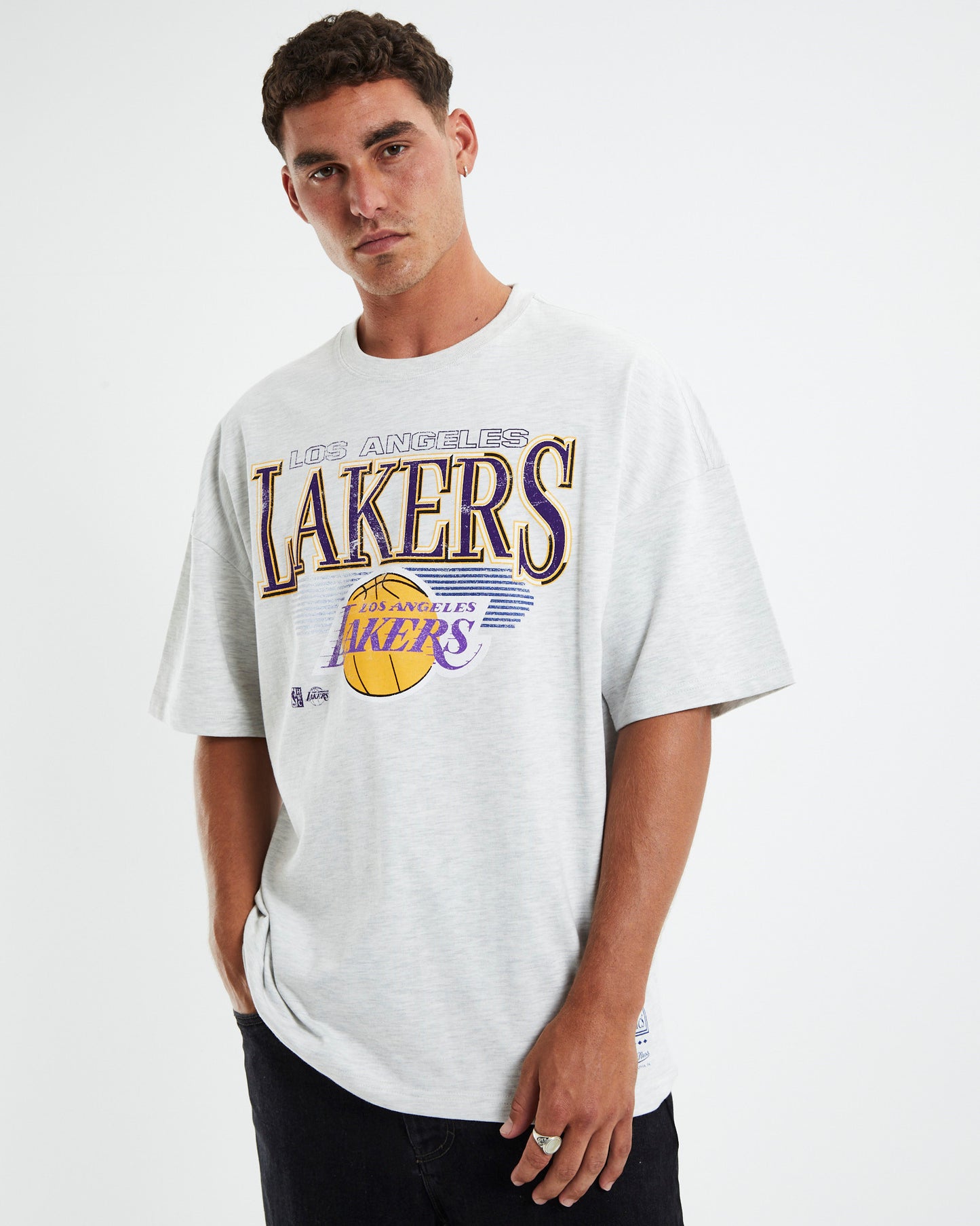 Underscored OS T-Shirt Los Angeles Lakers White Marle